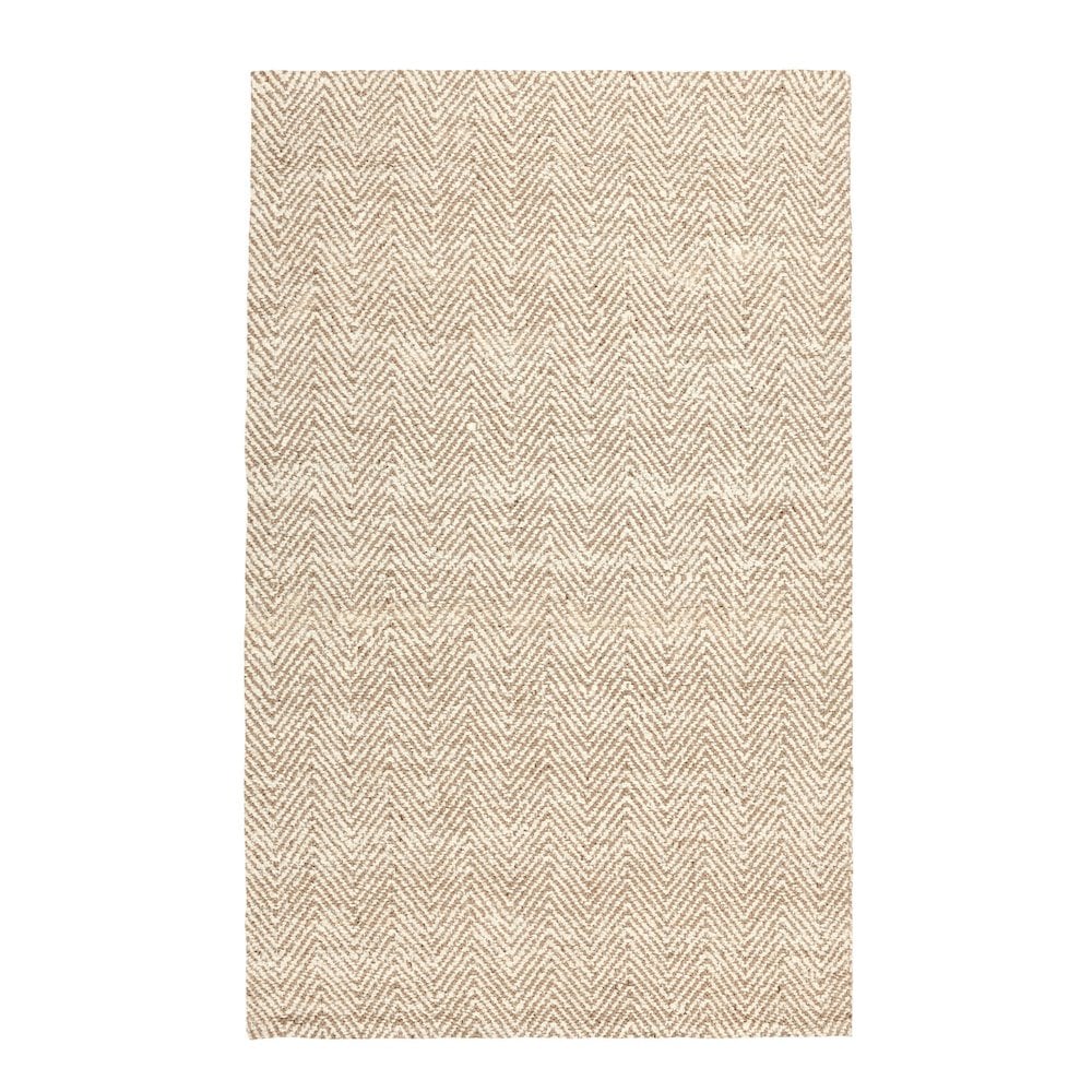 Classic Home BG3652030 Herringbone 10'x14' Hand Spun Wool Blend Chenille Ivory Area Accent Rug
