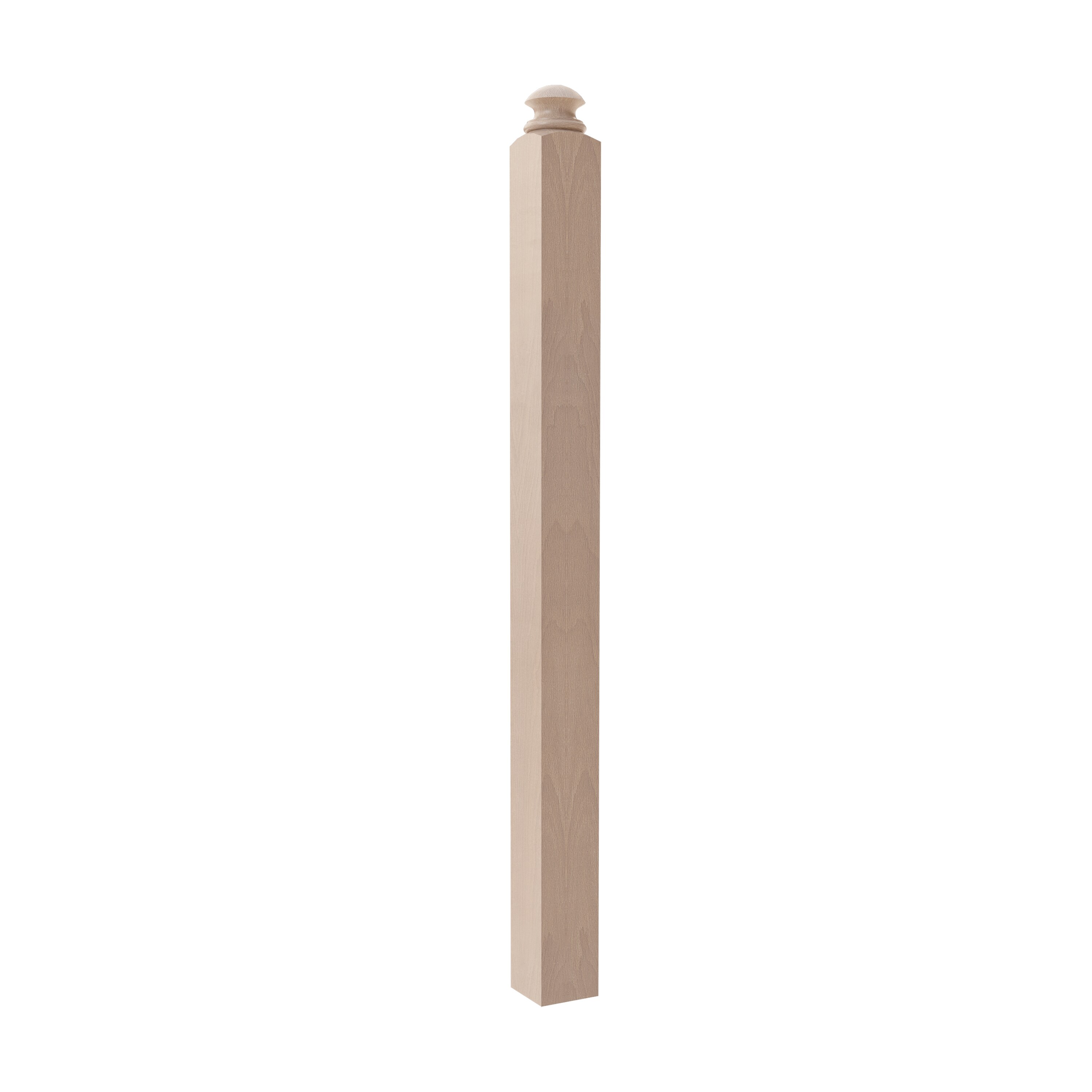 Crown Heritage Hampton 3.5-in x 48-in Unfinished Beechwood Universal Stair Newel Post #4434004
