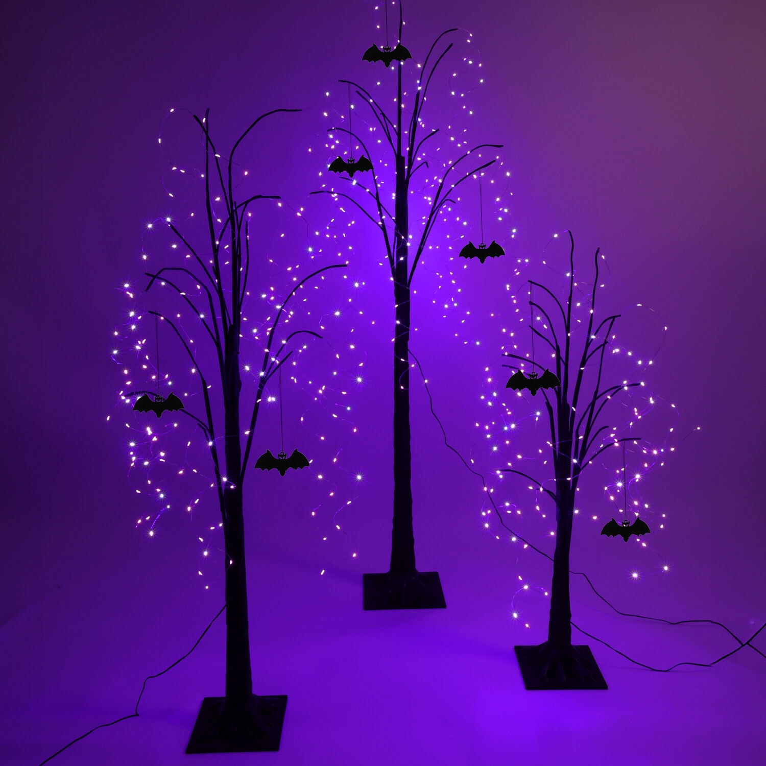 Haunted Hill Farm HHPTSET3-1PUR/BLK Outdoor-Halloween-Decor - View #10