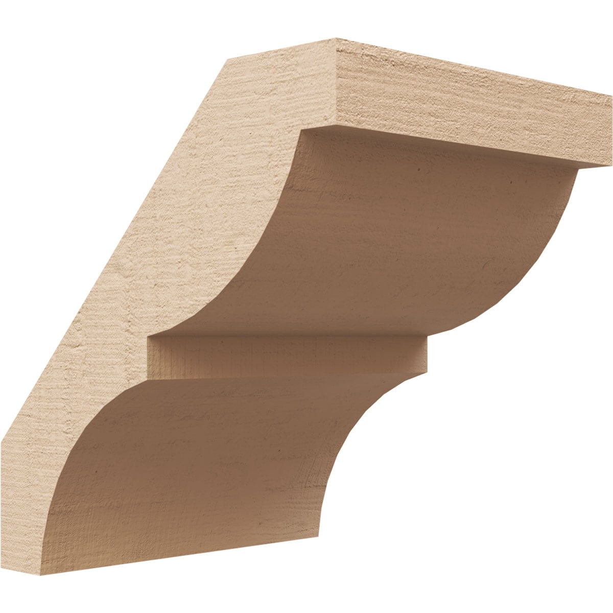 Ekena Millwork BRCUR05X06X06VALRCPR 5-in x 6-in x 6-in Primed Urethane Westlake Woodgrain TimberThane Knee Brace