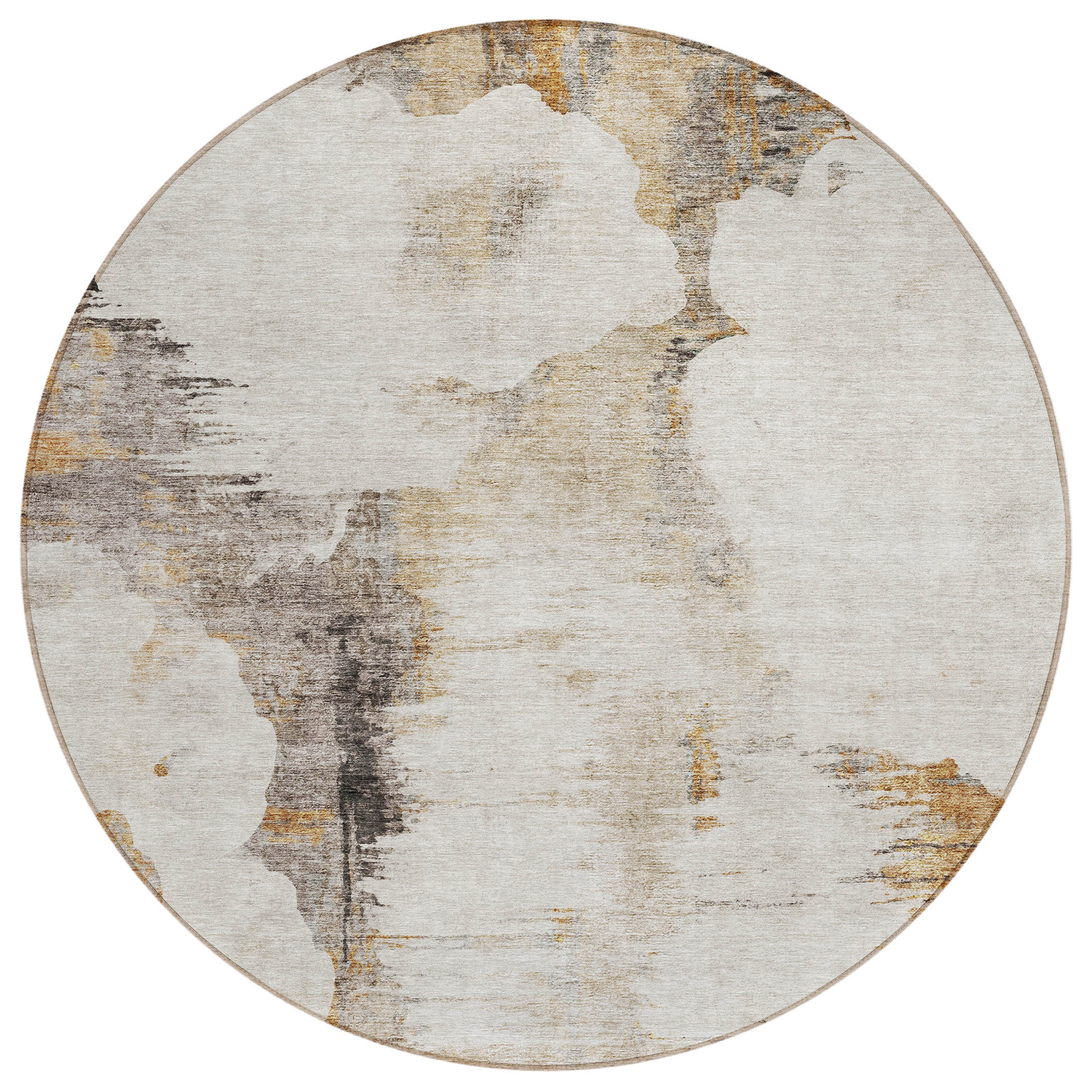 Addison Rugs ACN710BG8RO Chantille ACN710BG 8 x 8 (ft) Polyester Beige Round Indoor/Outdoor Geometric Machine washable Area rug