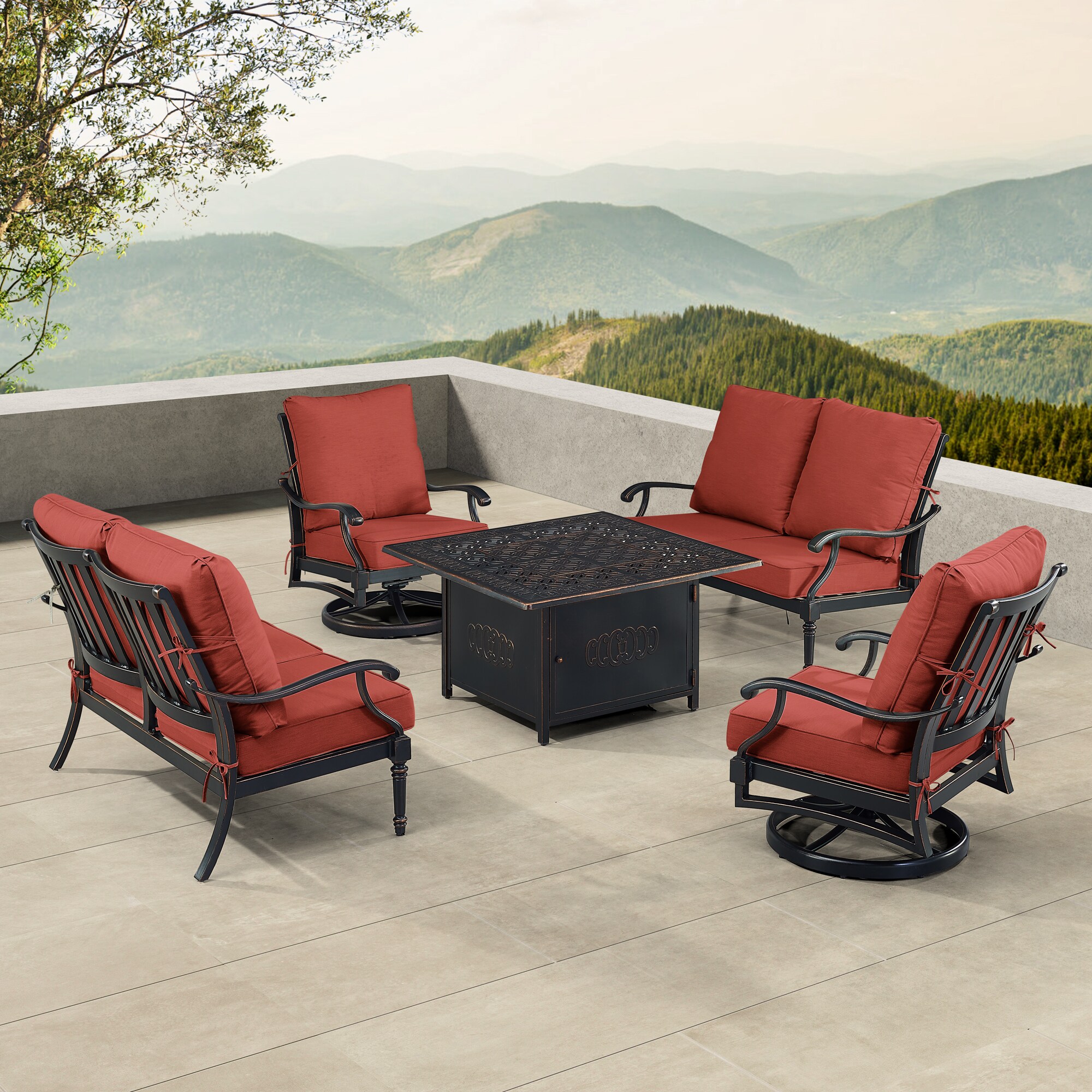 Oakland Living SHACO2LS2CHRONINRDCU Patio-Conversation-Sets - View #3