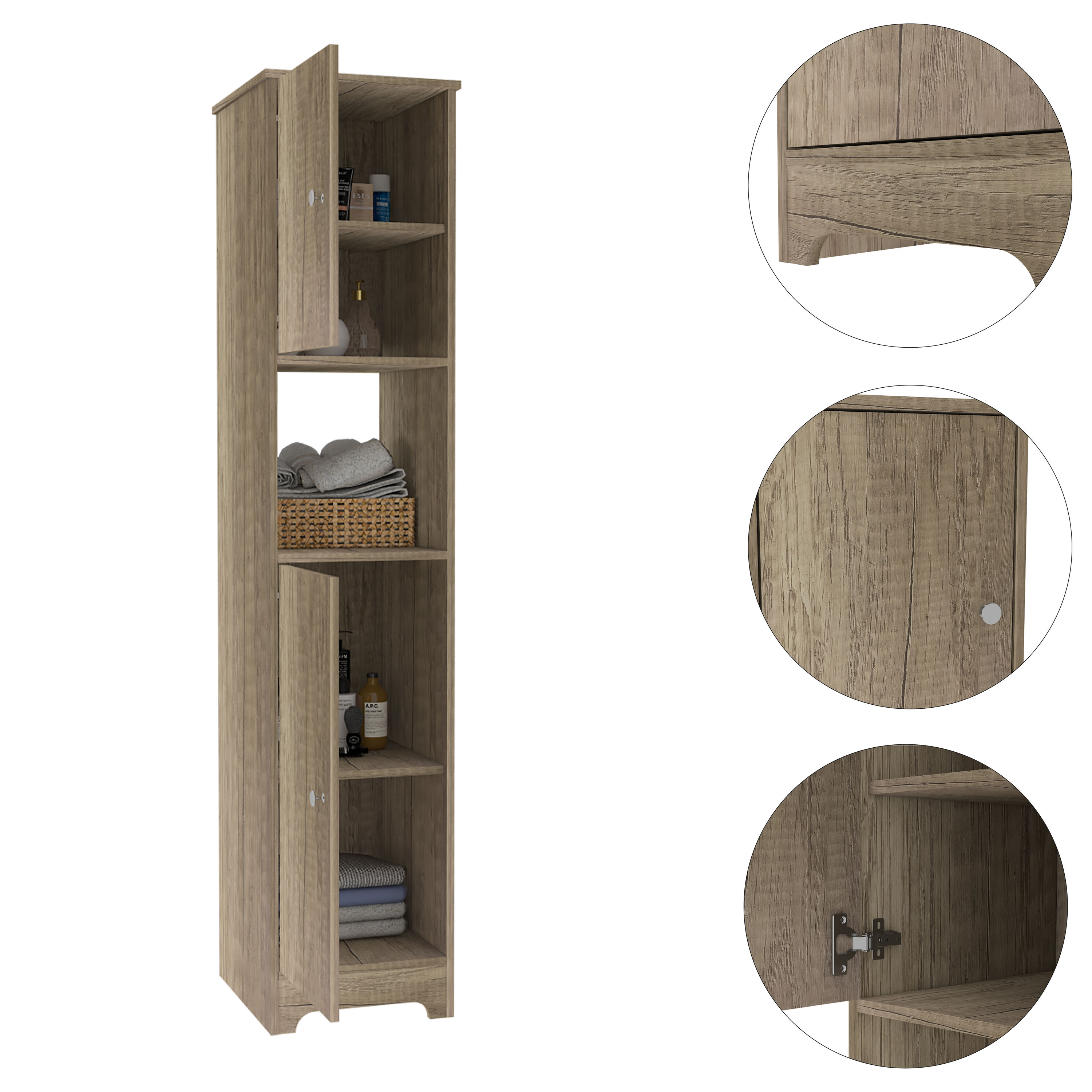 Huluwat DJ-092086 Linen-Cabinets - View #3