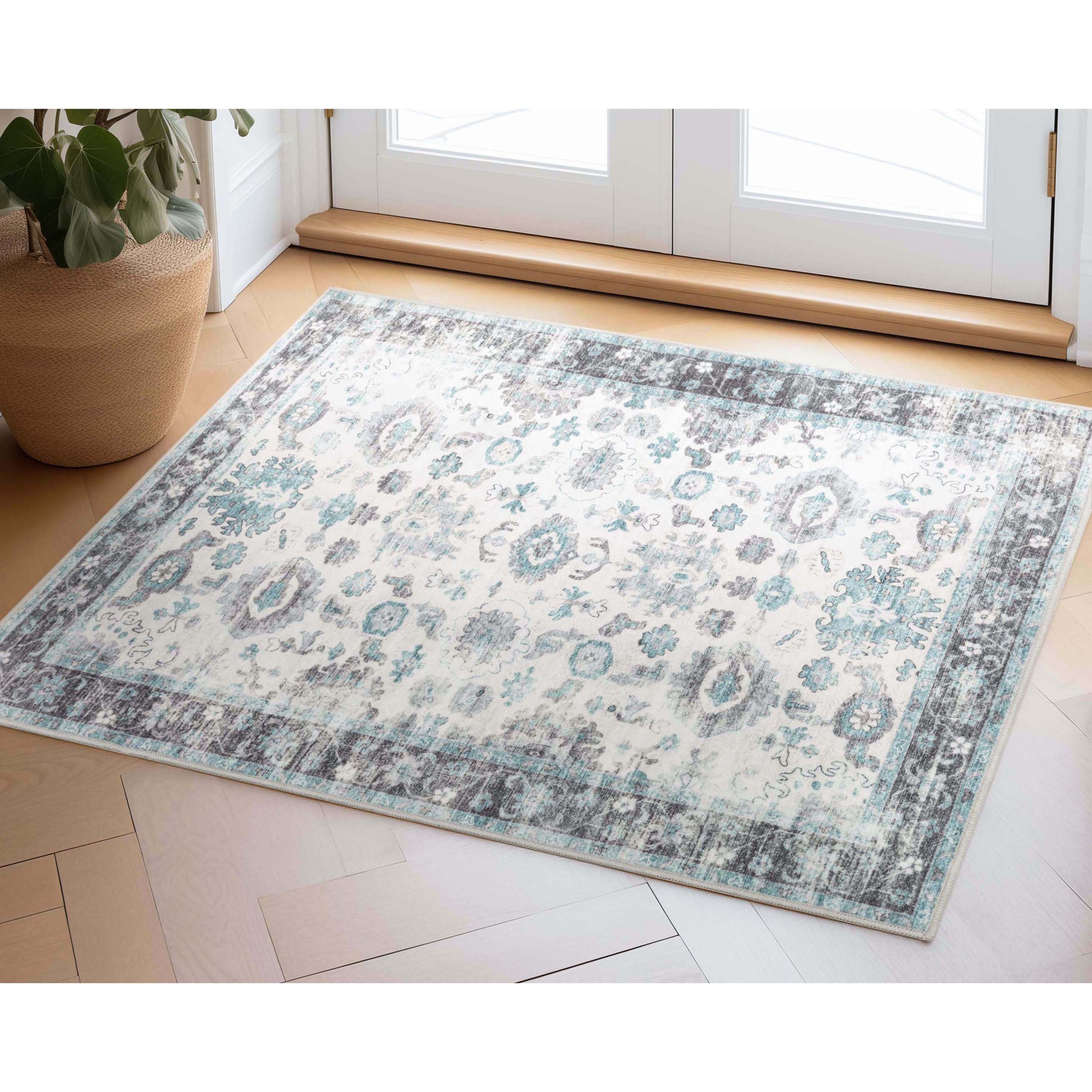 Well Woven EBP-32-3 Elle Basics 2 x 3 (ft) Flatweave Polyester Ivory Rectangular Indoor Floral/Botanical Oriental Area rug
