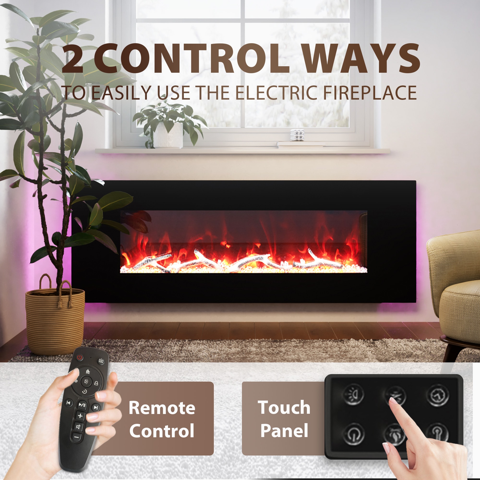 Clihome BL-ZHX-BS-50 Electric-Fireplaces - View #6