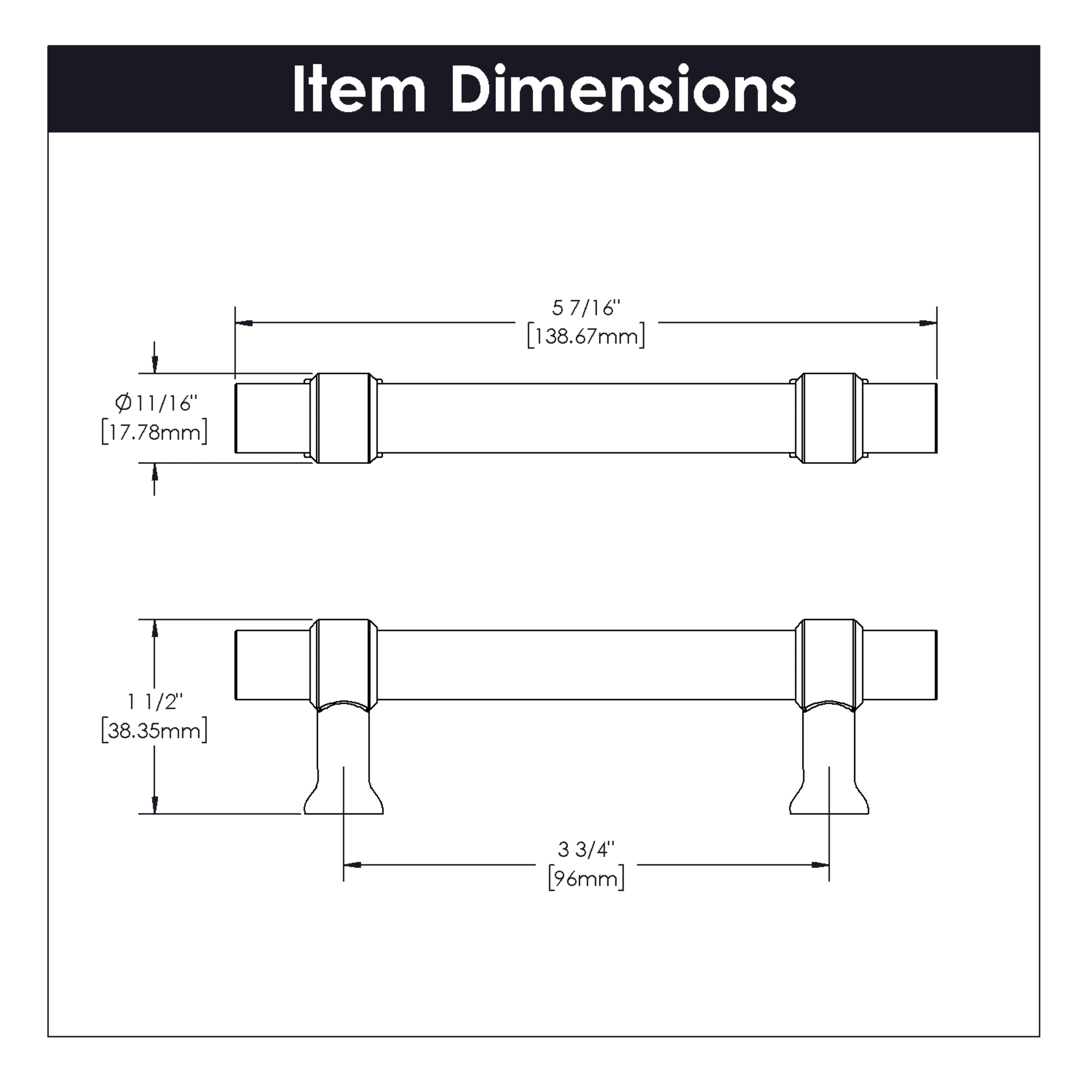 Hickory Hardware H079518-CABGB Cabinet-Pulls - View #3
