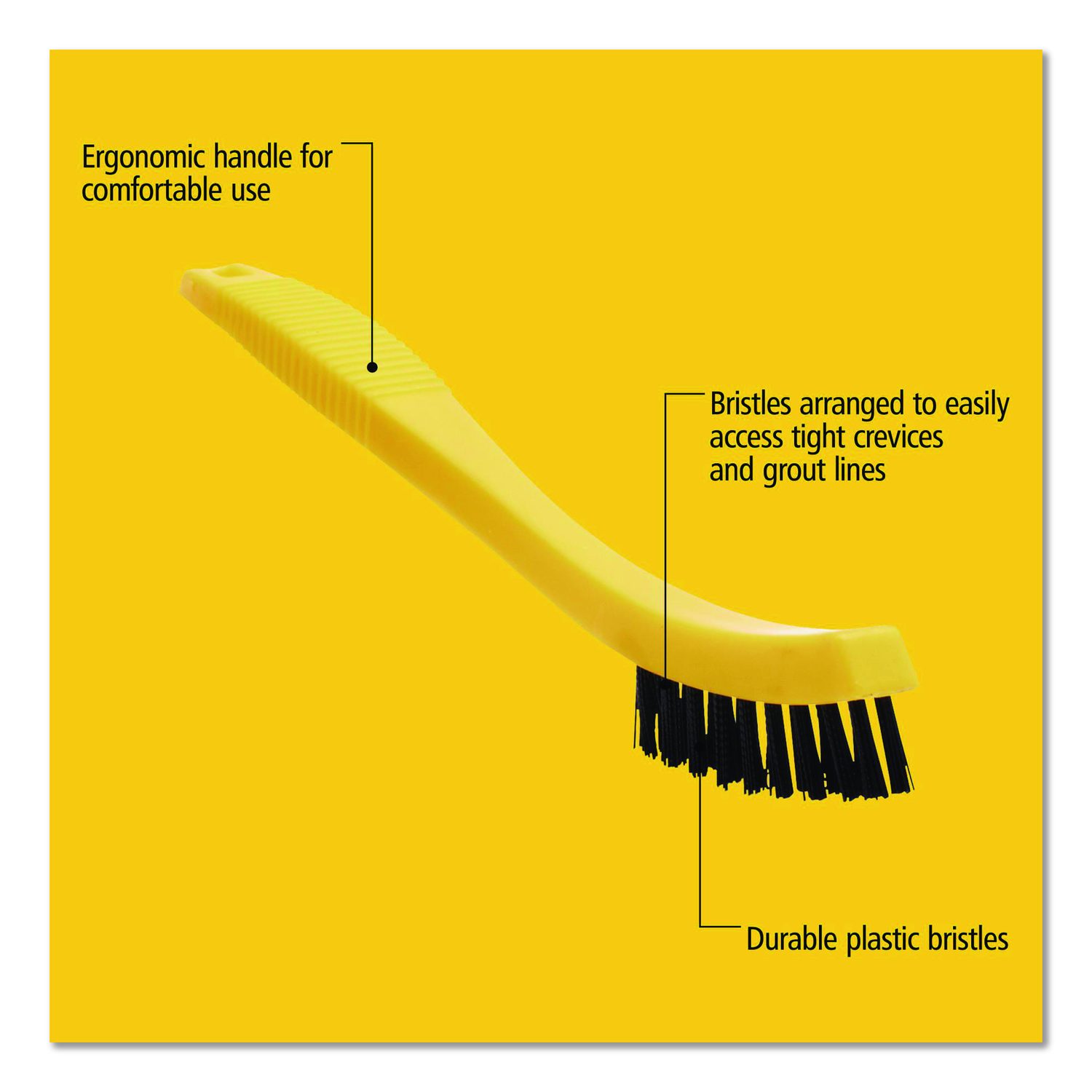 Rubbermaid Commercial Products Synthetic-Fill Tile and Grout Brush ...