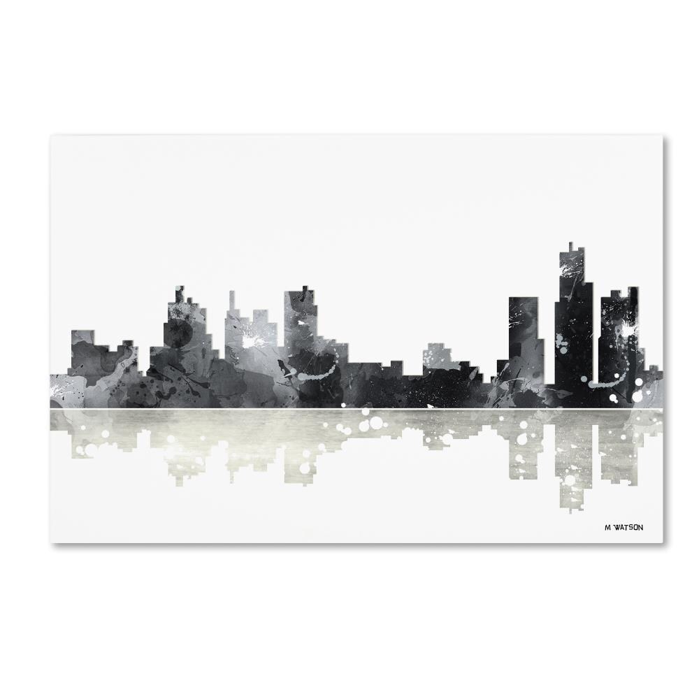 Trademark Fine Art MW0121-C1219GG Framed 12-Inches H x 19-Inches W Landscape Canvas Print