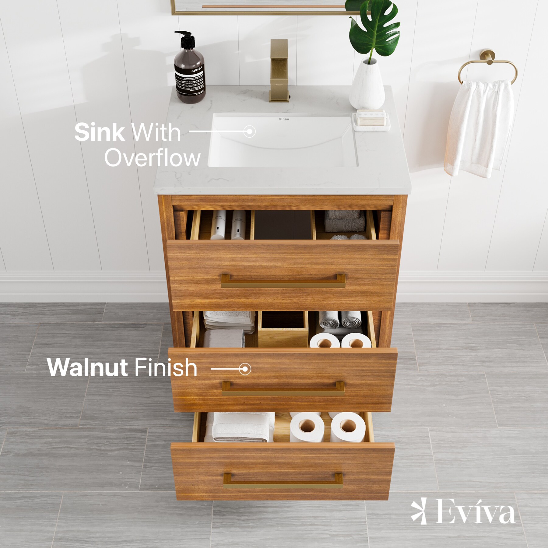 Eviva EVVN812-24X18WN Bath-Vanity-Combo - View #4