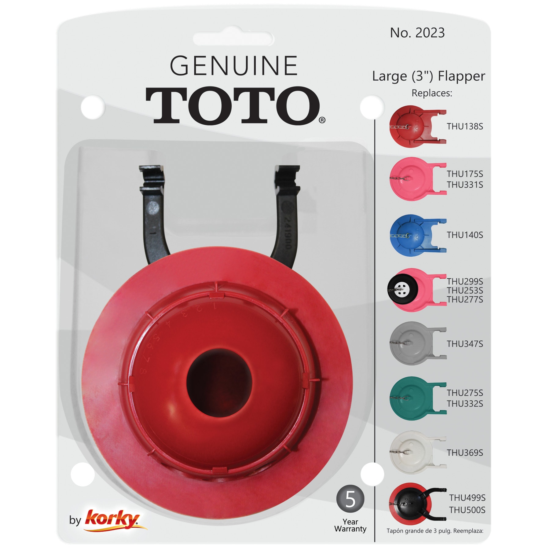 Korky Genuine TOTO 3-in Rubber Toilet Flapper For Fits All Toto 3