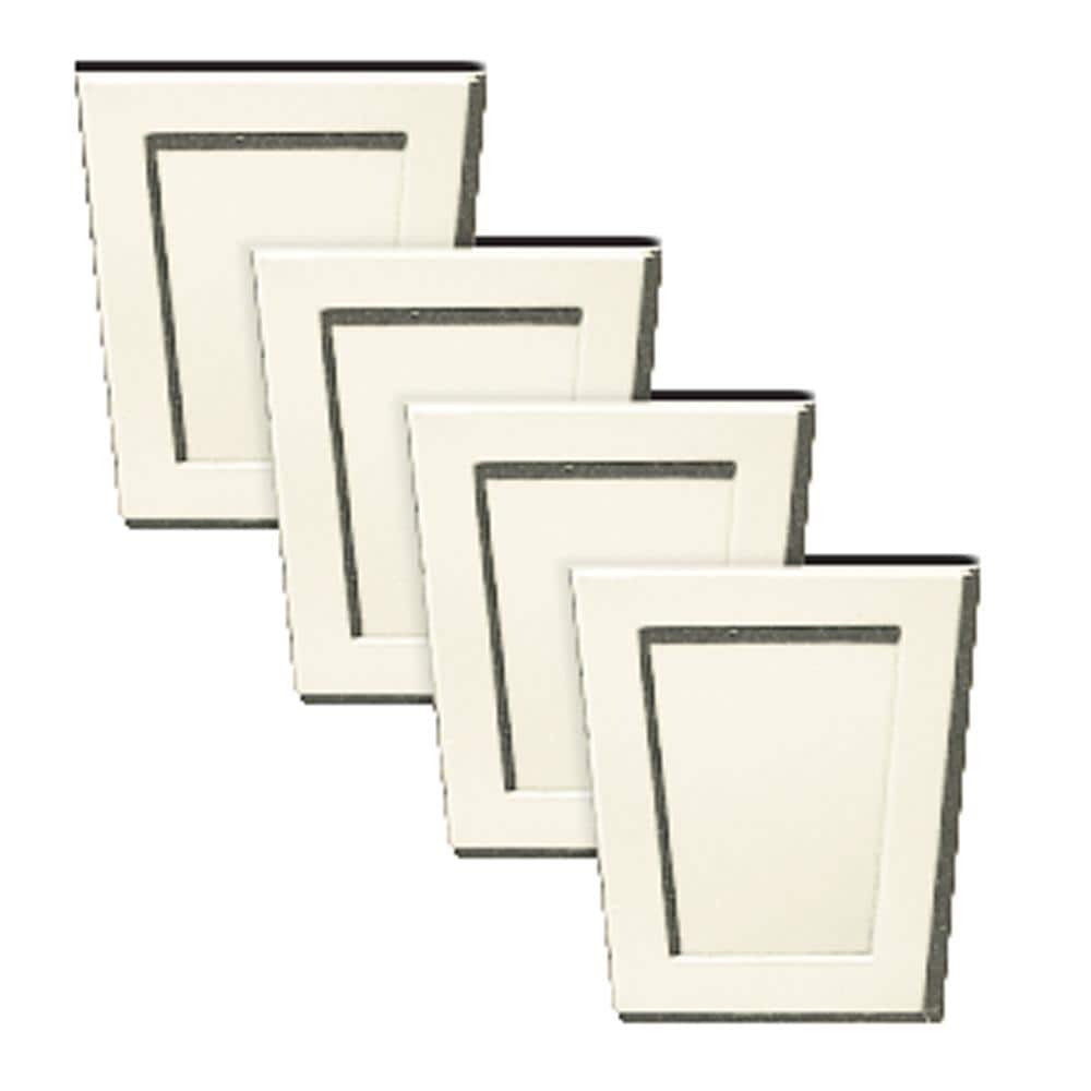 Builders Edge 180020001034 4 -Pack 4-in x 4.5-in Parchment Polypropylene Gable Vent Keystones