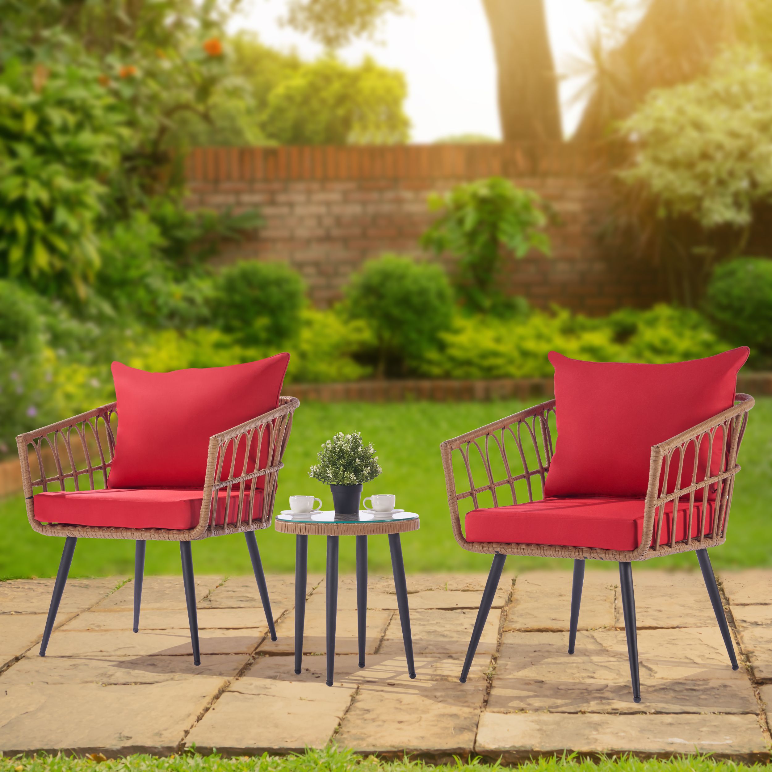 SANSTAR LRS-BS64RD Patio-Conversation-Sets - View #2