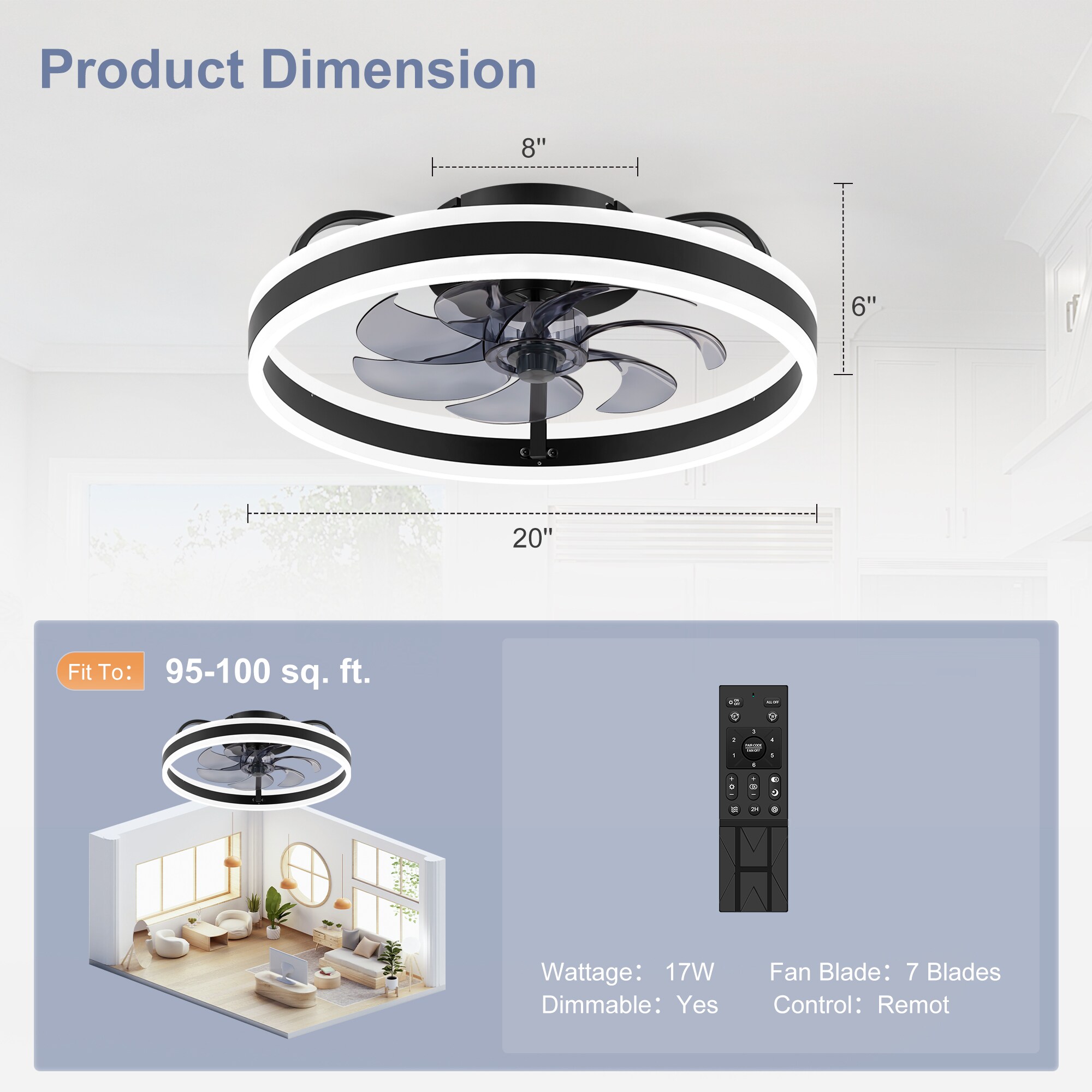 Airsurfer AS-33061-BK Ceiling-Fans - View #3
