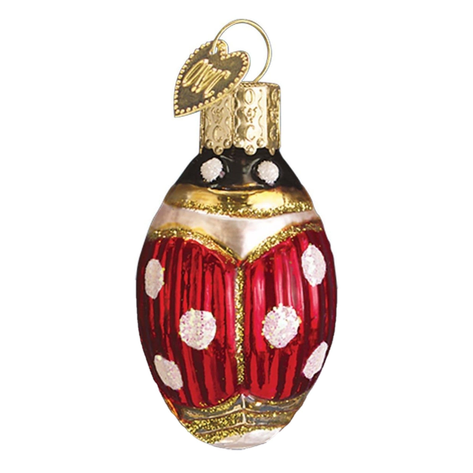 Old World Christmas 729343120328 Blown Glass Ornament for Christmas Tree - Lucky Ladybug