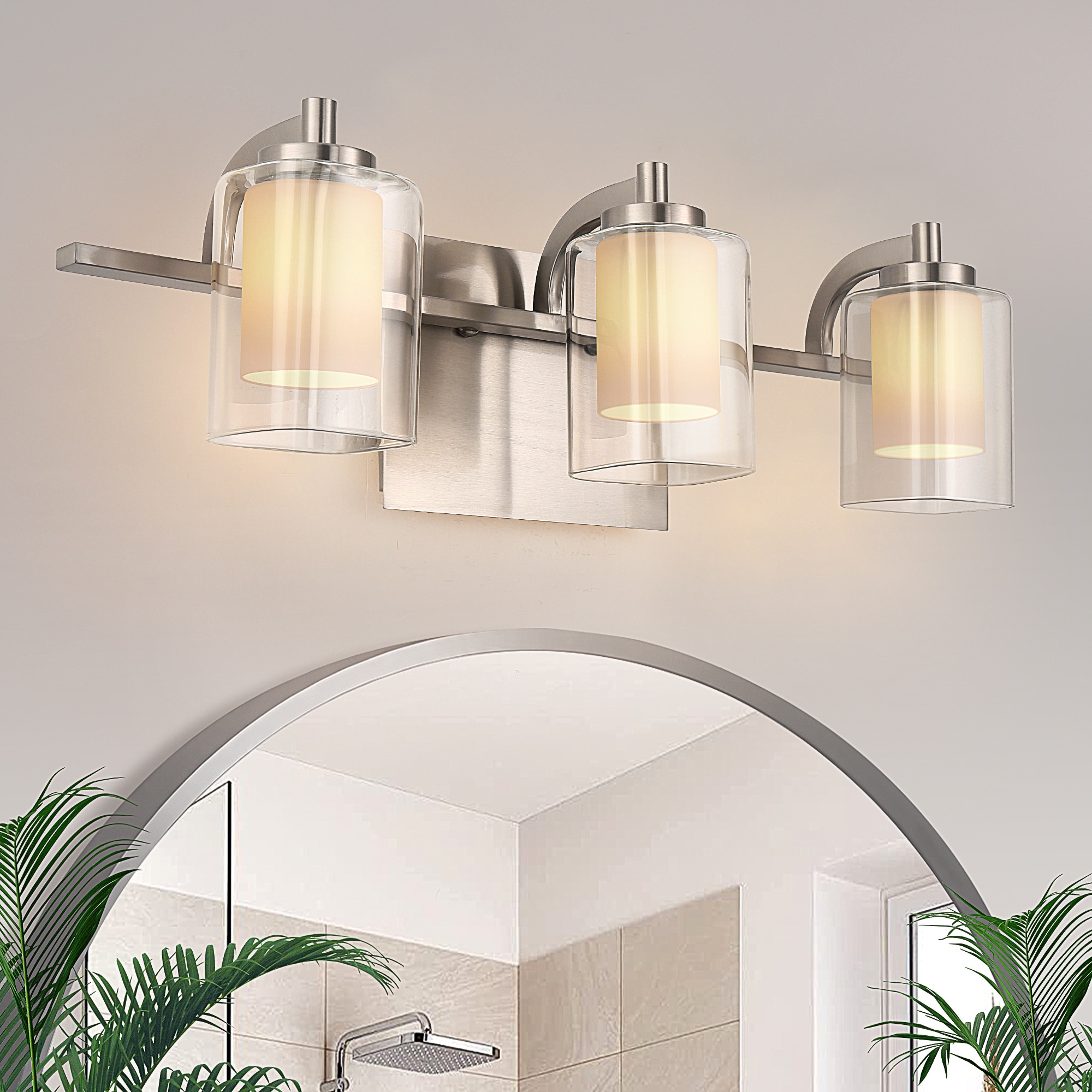 YANSUN LA-QX05801BBL-11 21.1-in 3 -Light Black Industrial Vanity light