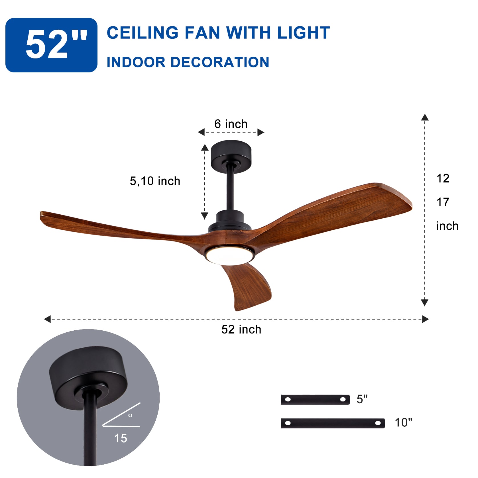 Gleam Flare GF-GG-52K021BKBR Ceiling-Fans - View #10