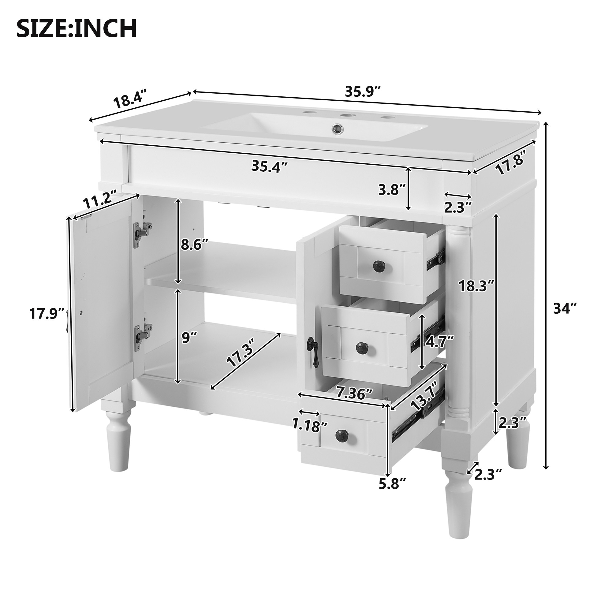 Dexmalle N729P300165K Bath-Vanity-Combo - View #10