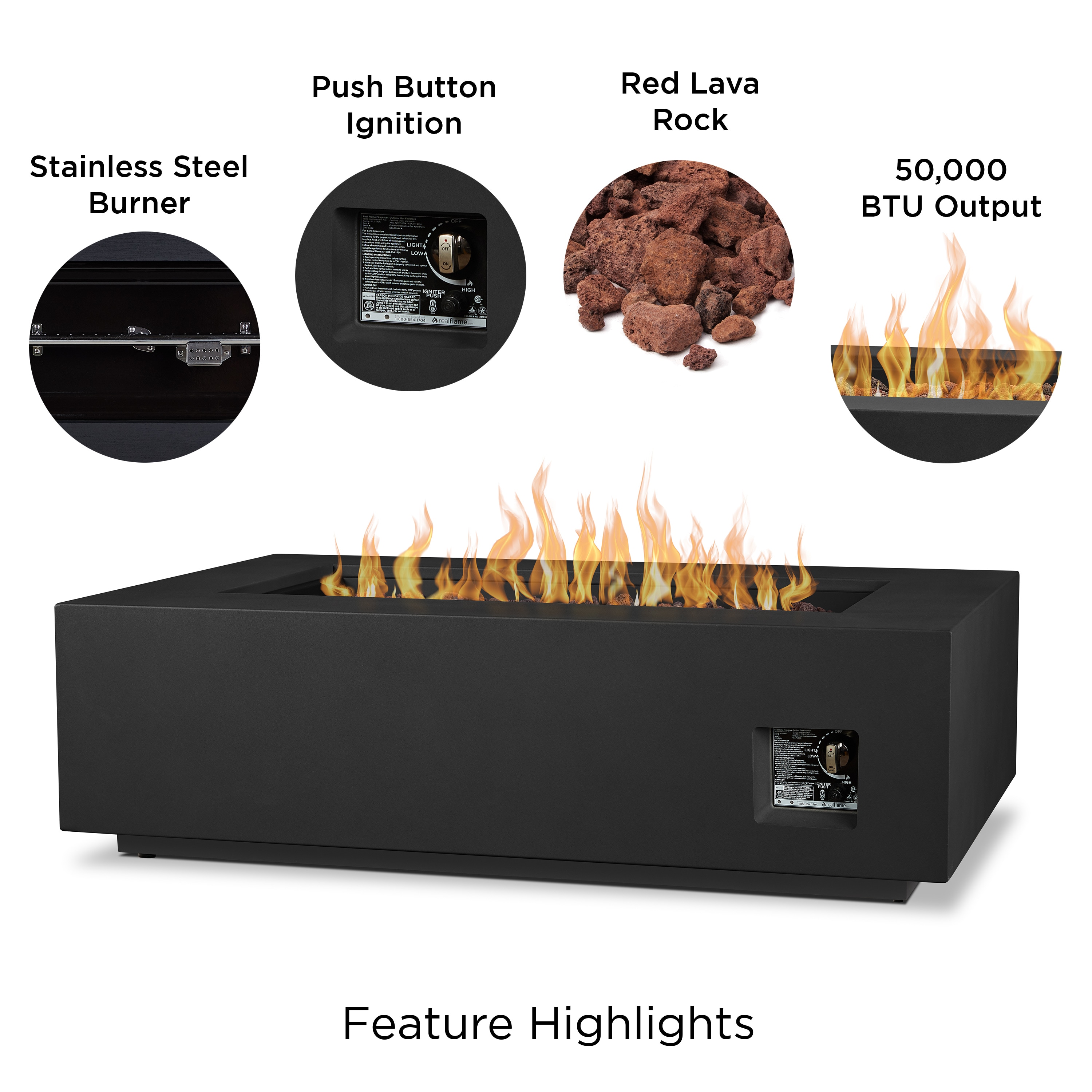Real Flame C9813LP-BLK Outdoor-Gas-Firepits - View #6