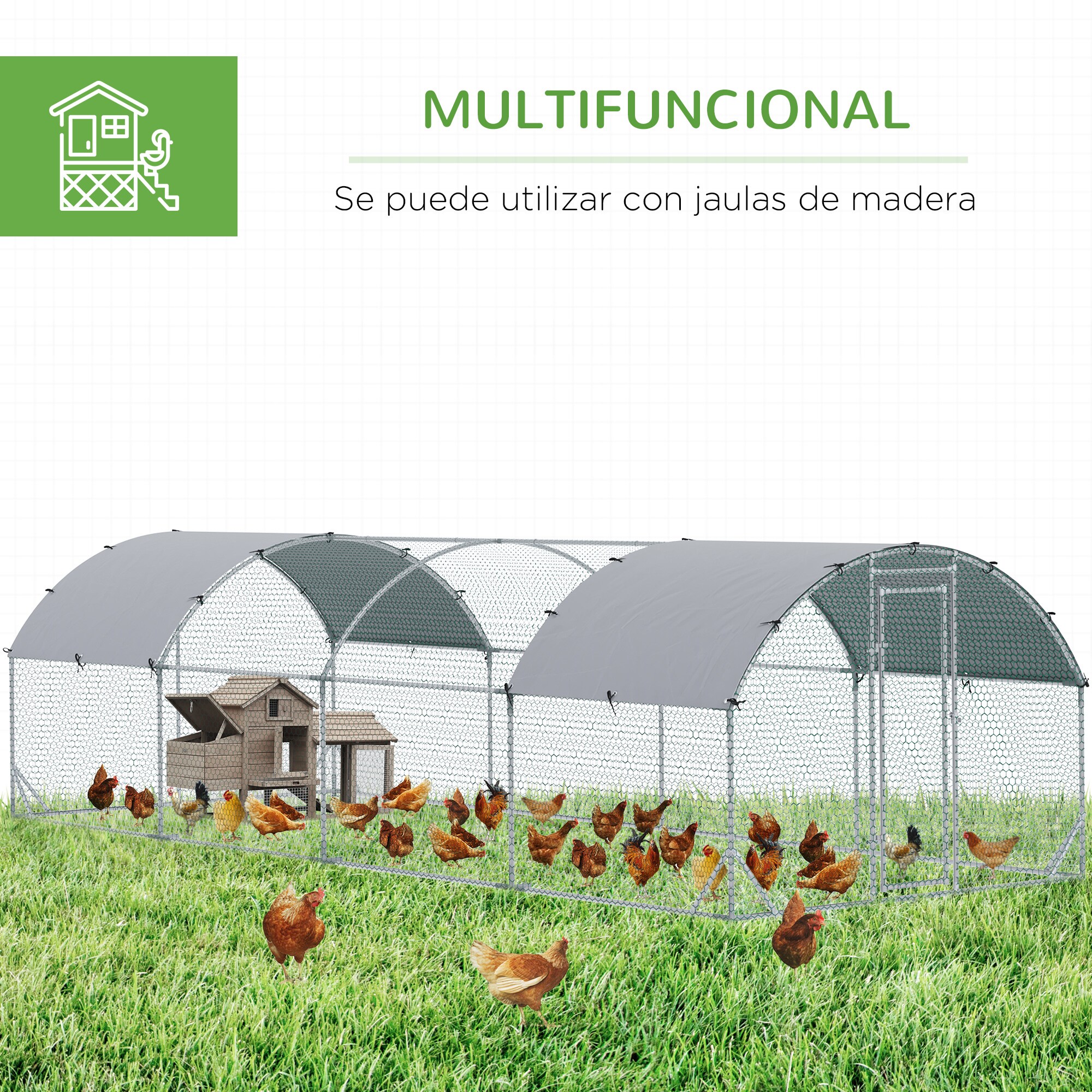 PawHut D51-321V03 Chicken-Coops-Rabbit-Hutches - View #9