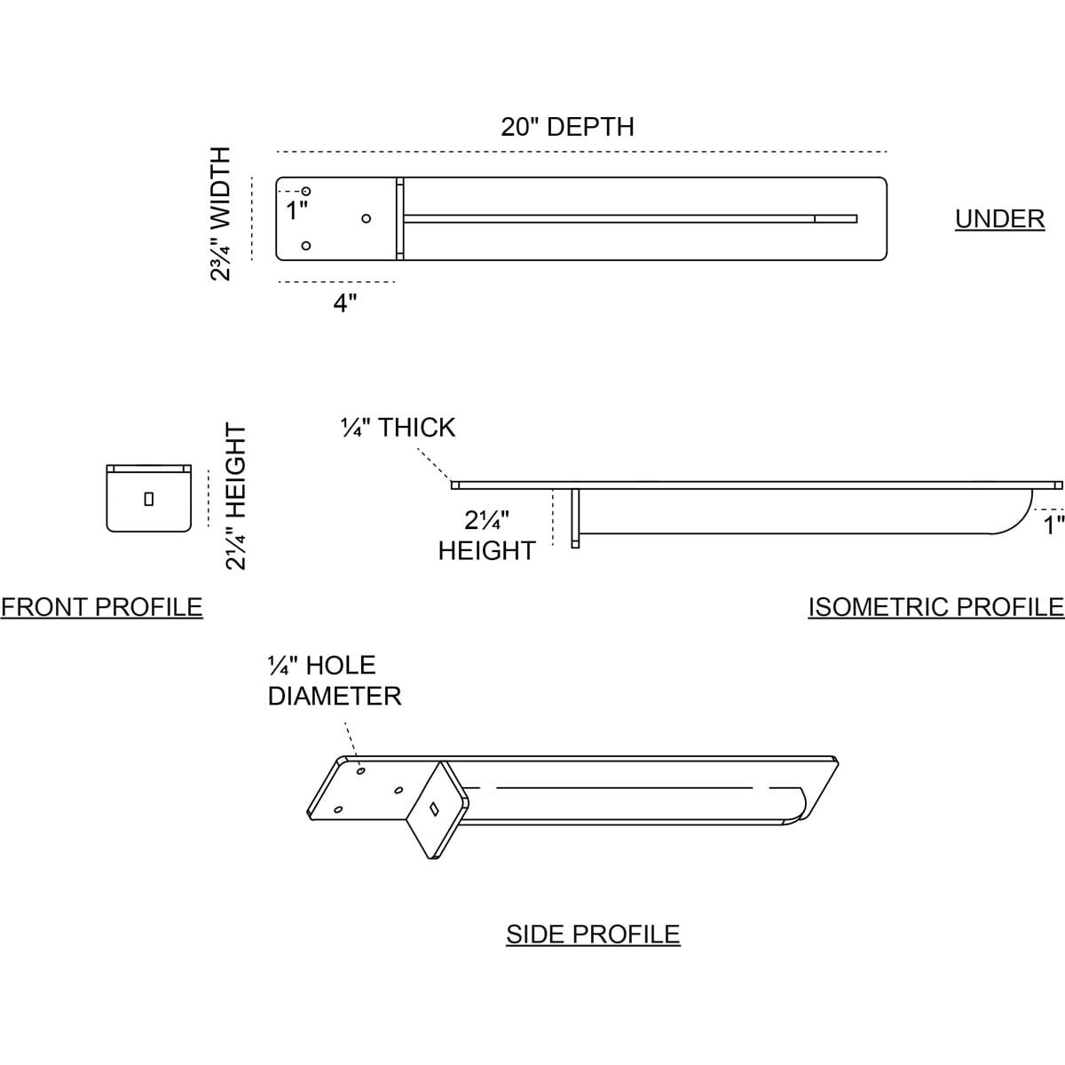 Ekena Millwork BKTM03X20X02HEHRE Mending-Plates-Brackets-Braces - View #2