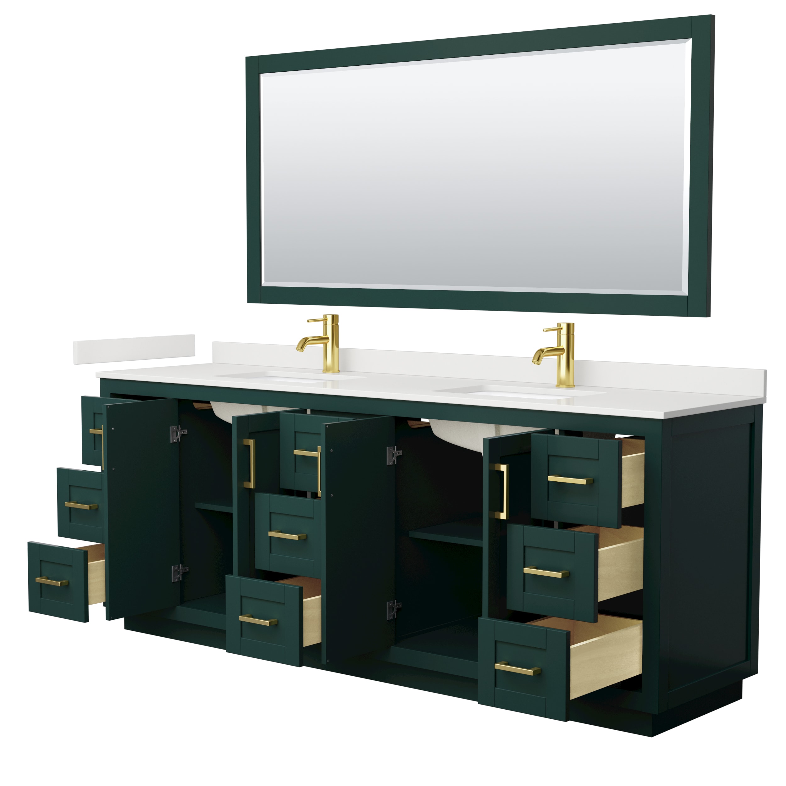 Wyndham Collection WCF292984DGDWQUNSM70 Bath-Vanity-Combo - View #3