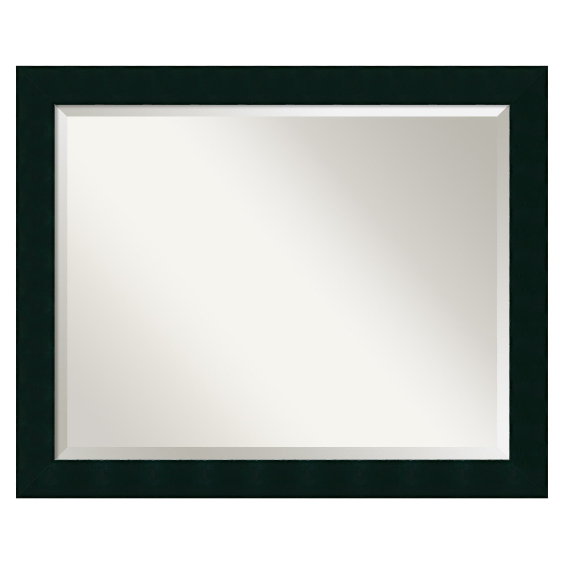 Tribeca Black Beveled Wood Framed Bathroom Vanity Mirror