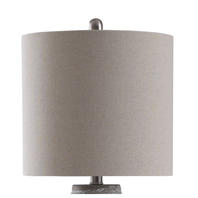 Table Lamp With Fabric Shade, Grey Fabric Lamp Shades Nz
