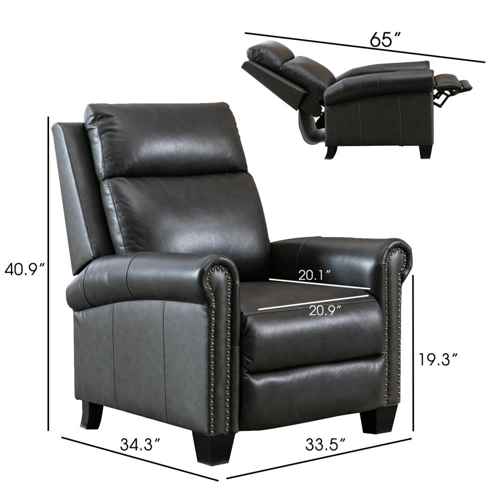 genuine black leather recliner