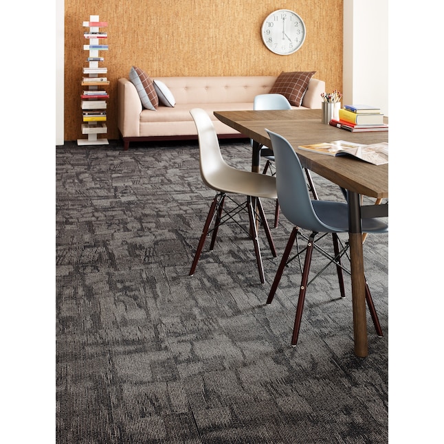 Shaw Crafted 24 In X Create Gray Commercial Adhesive Indoor Carpet Tile 79 99 Sq Ft The Department At Lowes Com