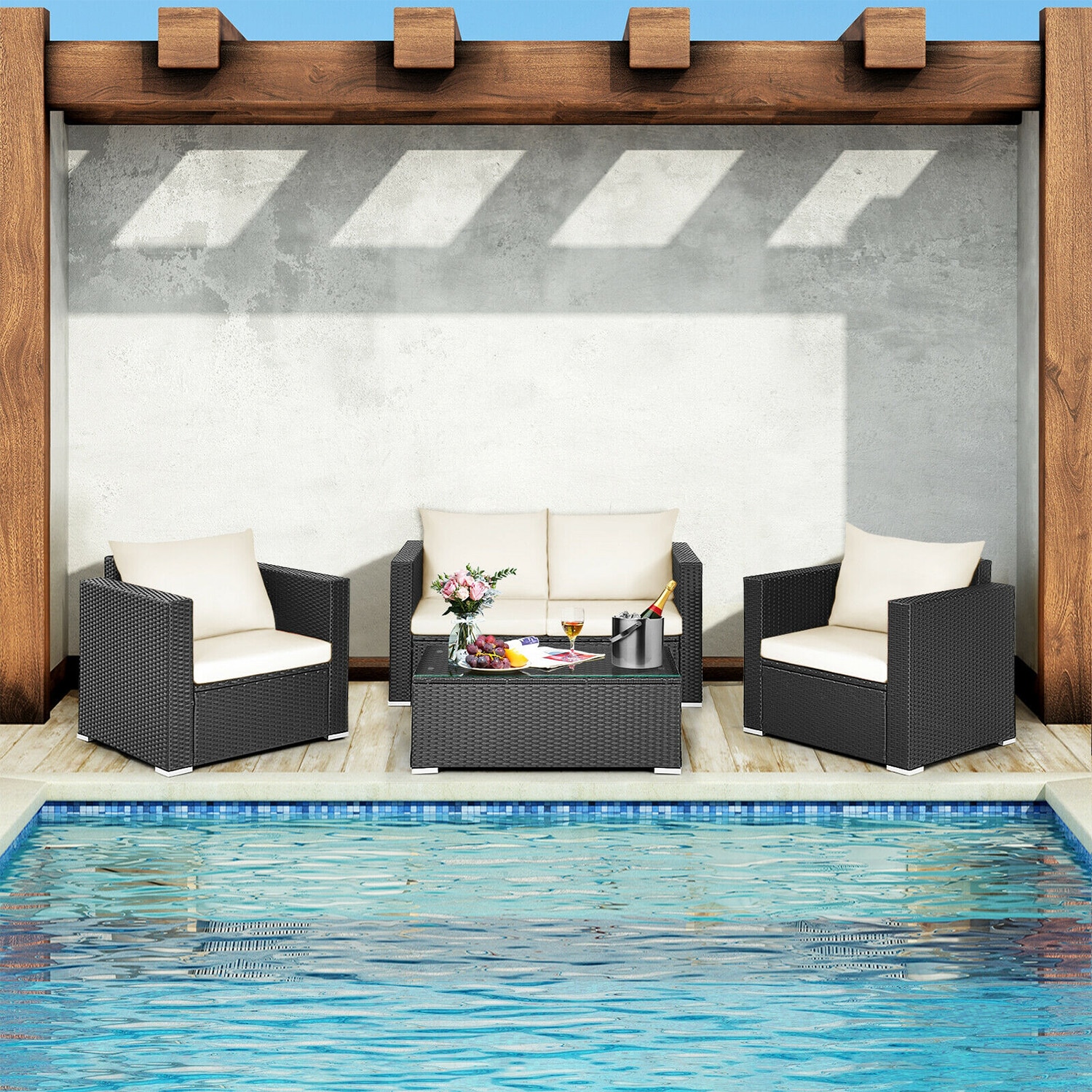 Forclover HYFE-65410BCR Patio-Conversation-Sets - View #2