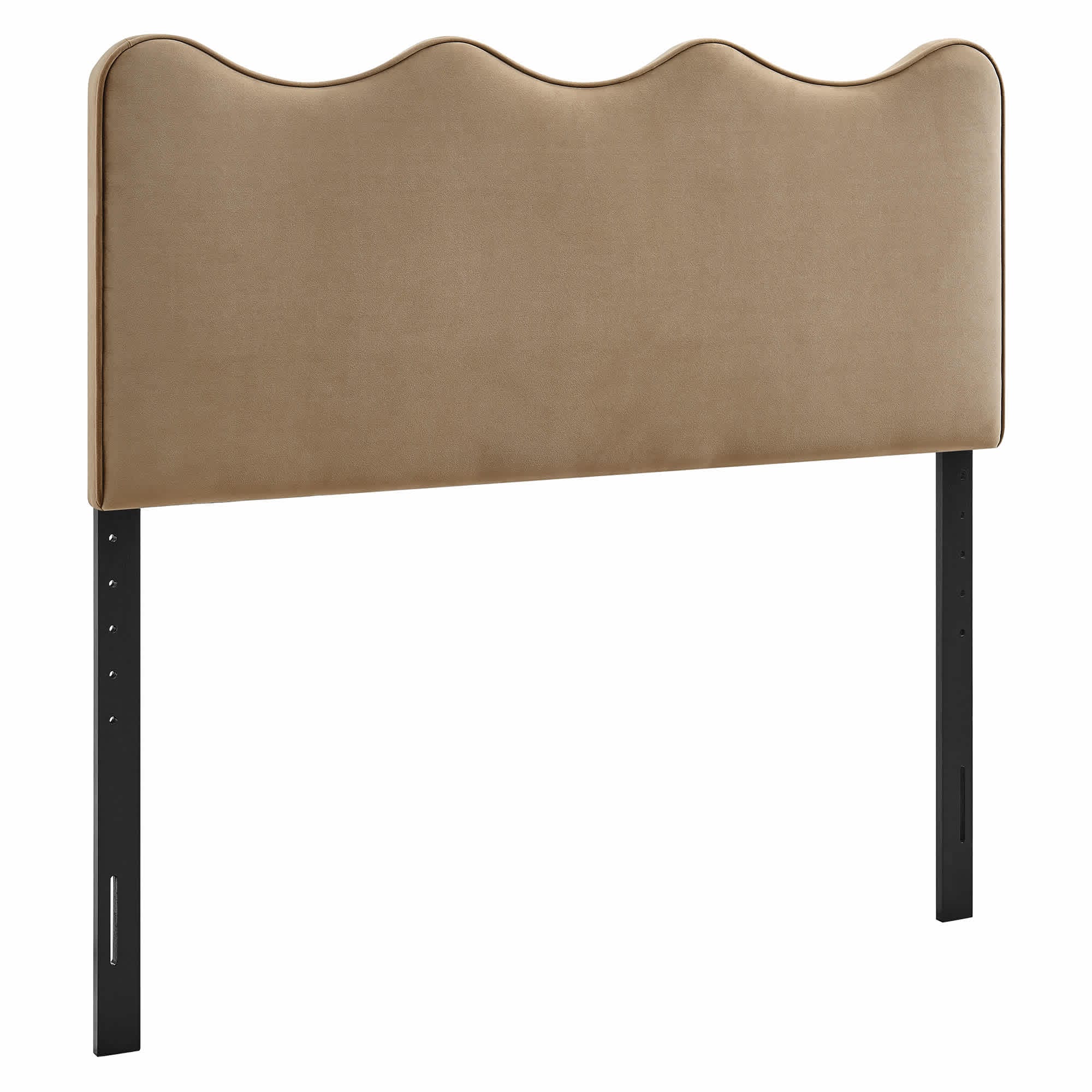  Athena Stain-Resistant Performance Velvet Queen Size Headboard in Taupe