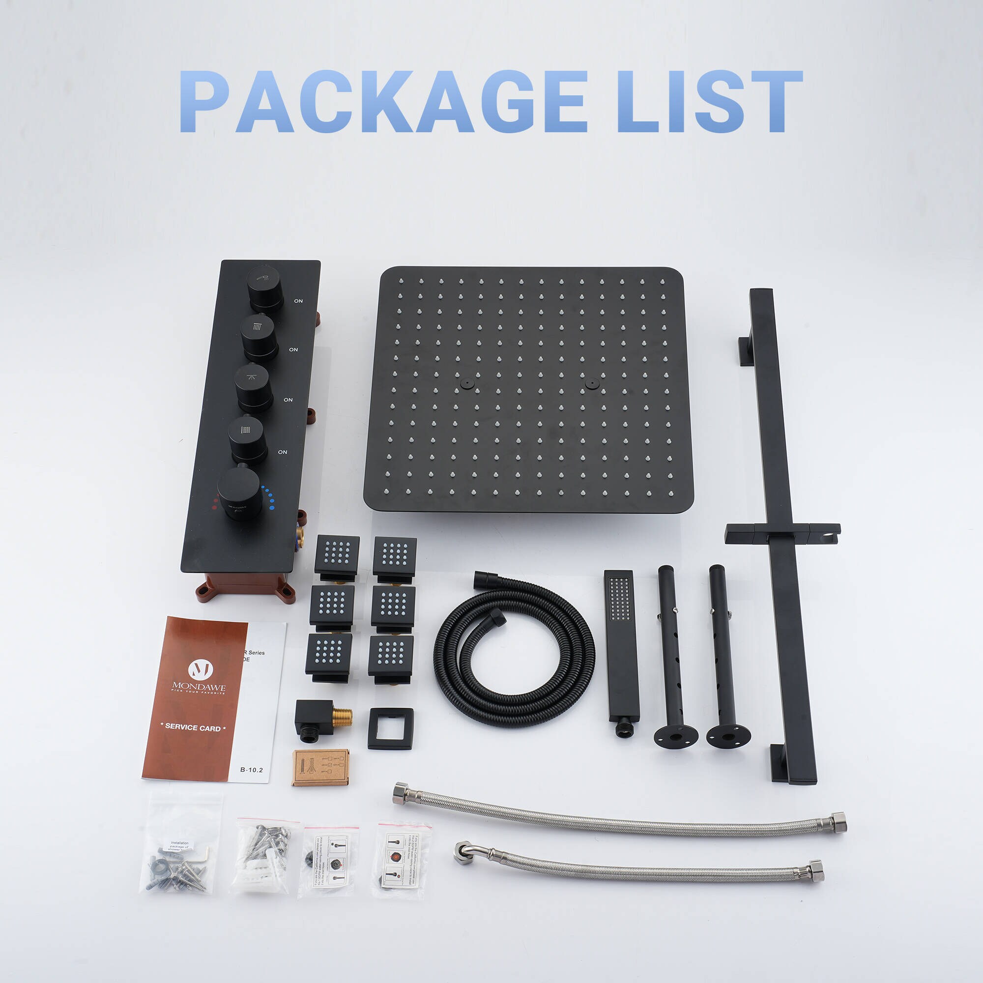 CASAINC WE-SS06MB Showerhead-Bar-Panels - View #11