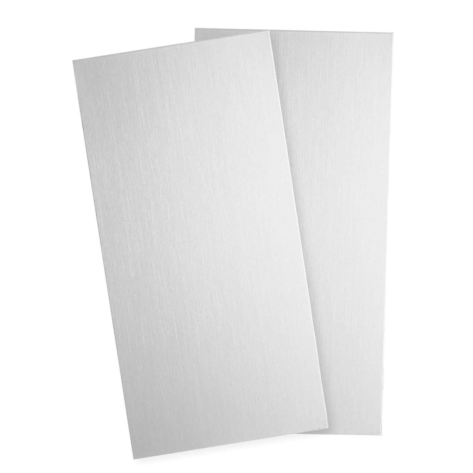 Unique Bargains 2pcs 304 Stainless Steel Sheet Plate 4x2inch 24 Gauge (0.5mm) Thickness Stainless Steel Plate with Gloves for Crafting Modelers Jewelry Repairs Electrical Repairs (Silver) #S26051300UX2039