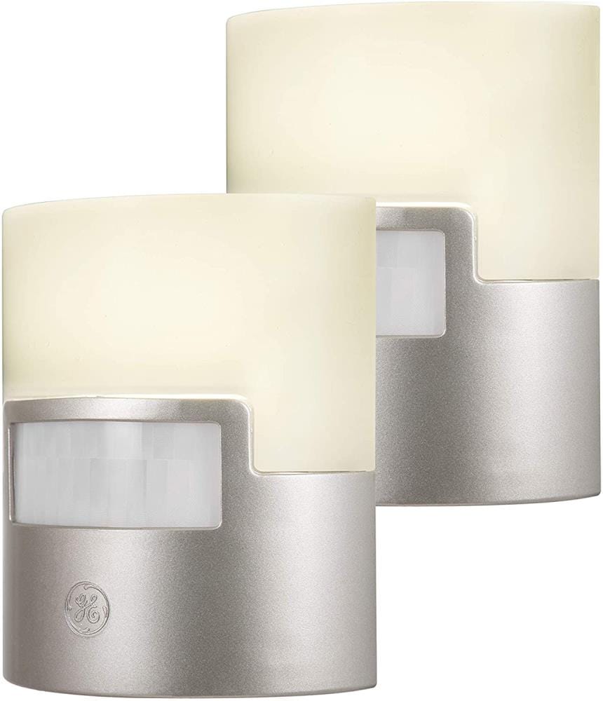 White Pack of 2 GE Motion Sensor LED Night Light for Bedroom 20 Lumens 