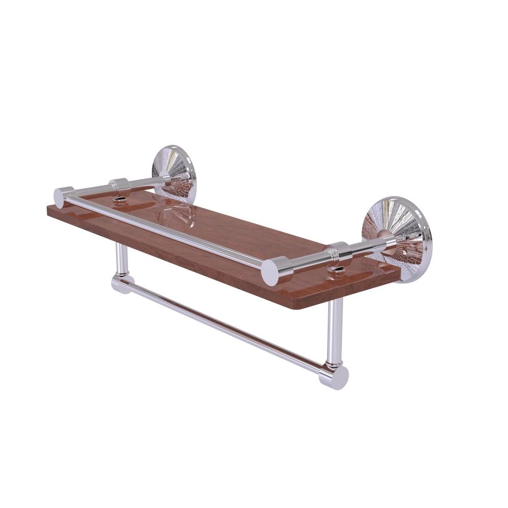 Allied Brass MC-1-16TB-GAL-IRW-PC Monte Carlo Polished Chrome Wall mount Bathroom Shelf ( 16-in x 5-in x 5-in )