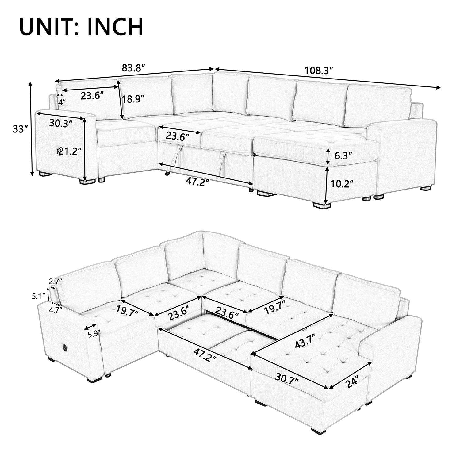 GZMR GZ-BS8066A Sofas-Loveseats - View #12