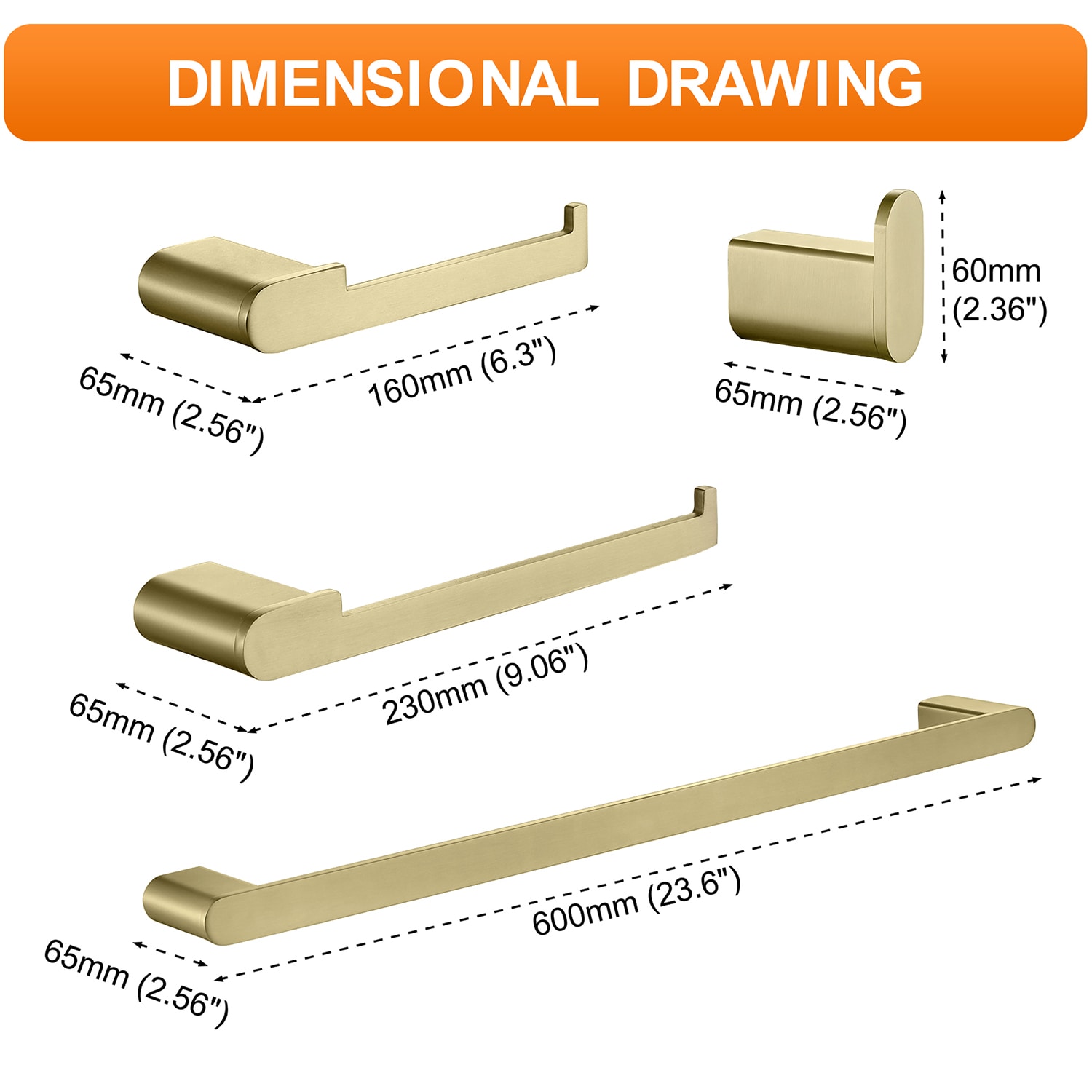 Cobbe LSSBHST0104G Decorative-Bath-Hardware-Kits - View #10