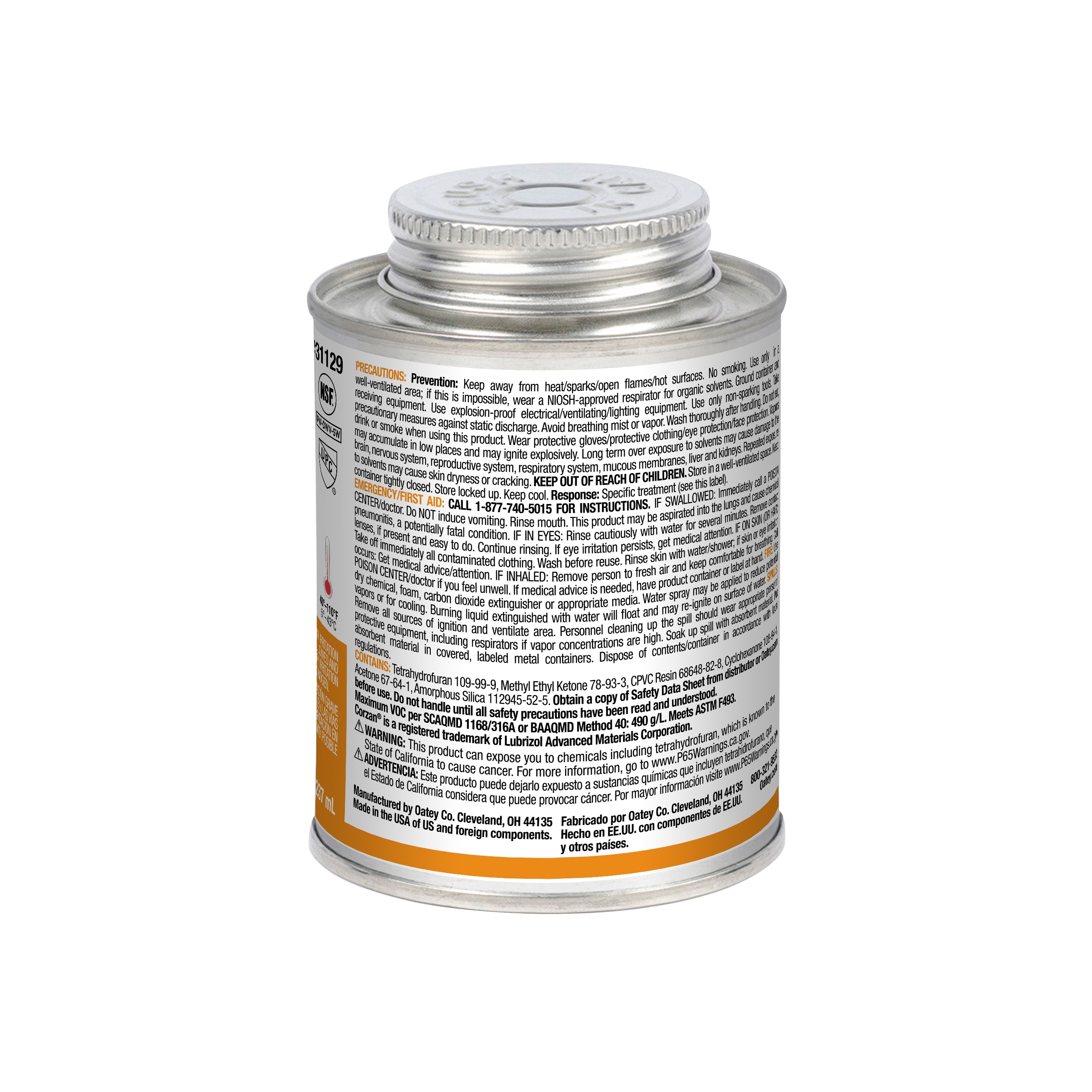 Oatey 31129L Pipe-Cements-Primers-Cleaners - View #10