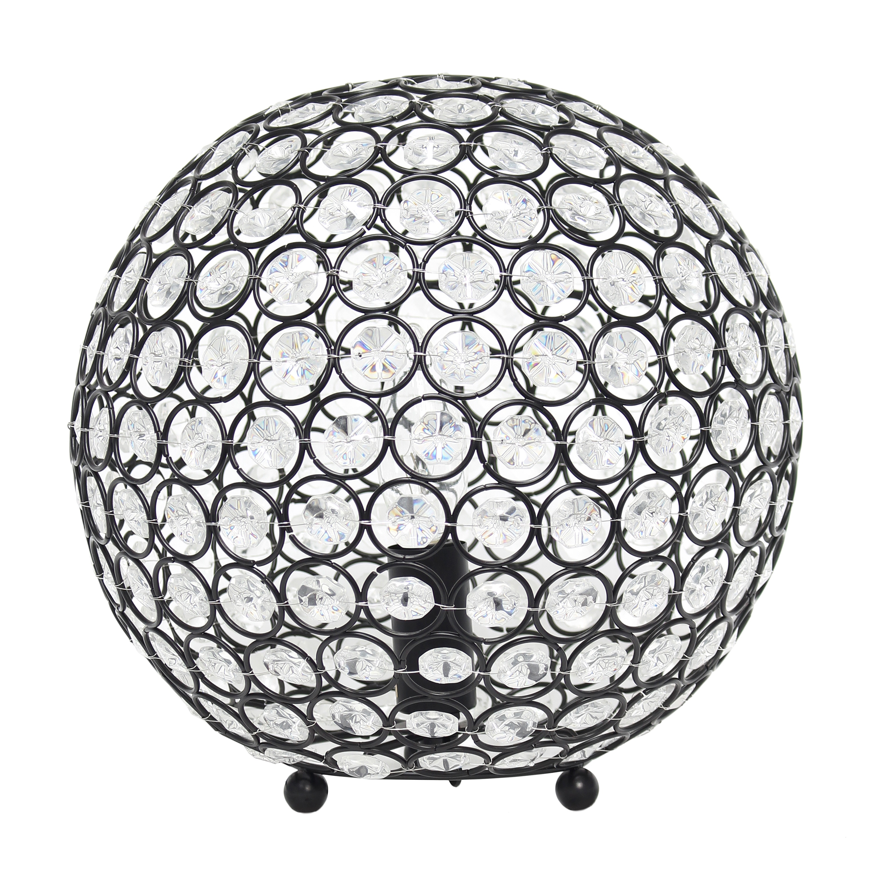 Elegant Designs LT1067-RBZ 10-in Restoration Bronze Rotary socket Table Lamp with Crystal Shade