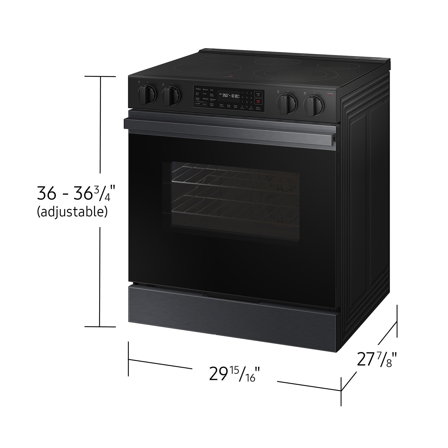 Samsung Bespoke 30-in Glass Top 5 Burners 6.3-cu ft Self & Steam ...