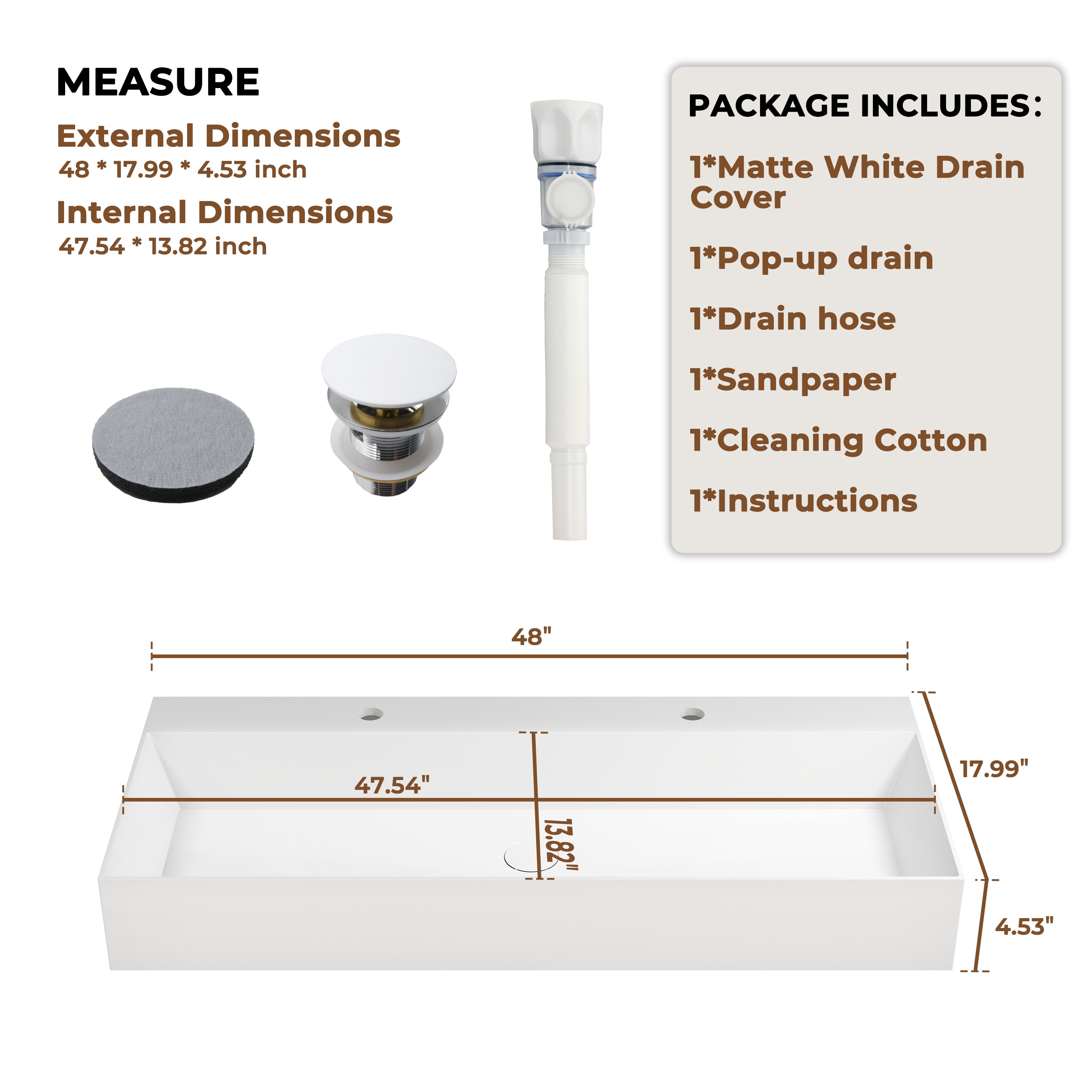 CASAINC CAS9026DWHITE Bath-Sink - View #4