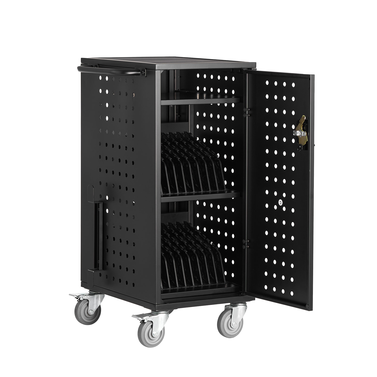 VEVOR Laptop Cart 20 Device Mobile Charging Cart Up to 15.6 in Screen Size Office and Classroom Mobile Charging Cart for Chromebook Tablet and Laptop