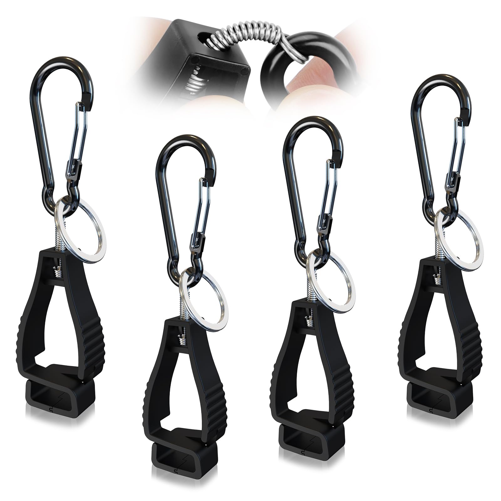 Afoxsos  4 pcs Glove Clips for Work Glove Holders Ergonomic Design Durable Wear Resistant Secure Fit Easy to Use Duty Belt Accessories