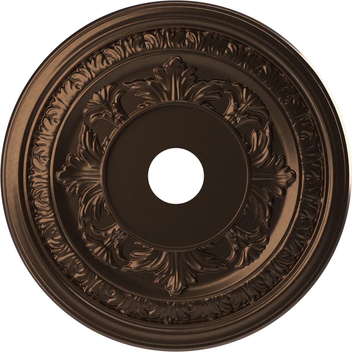Ekena Millwork CMP22BACAB Baltimore Thermoformed 22-in W x 22-in L Painted Metallic Antique Brass PVC Whole Ceiling Medallion