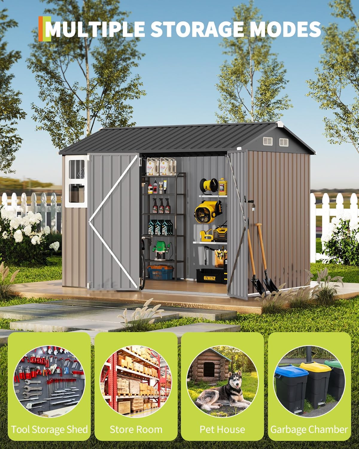 GAOMON CQC-LSYBPE-9RQ1 Metal-Storage-Buildings-Sheds - View #6