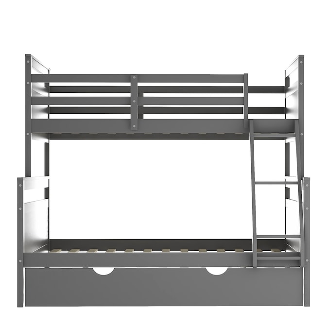 Casainc Twin Over Full Bunk Bed With, Gray Bunk Beds Twin Over Full