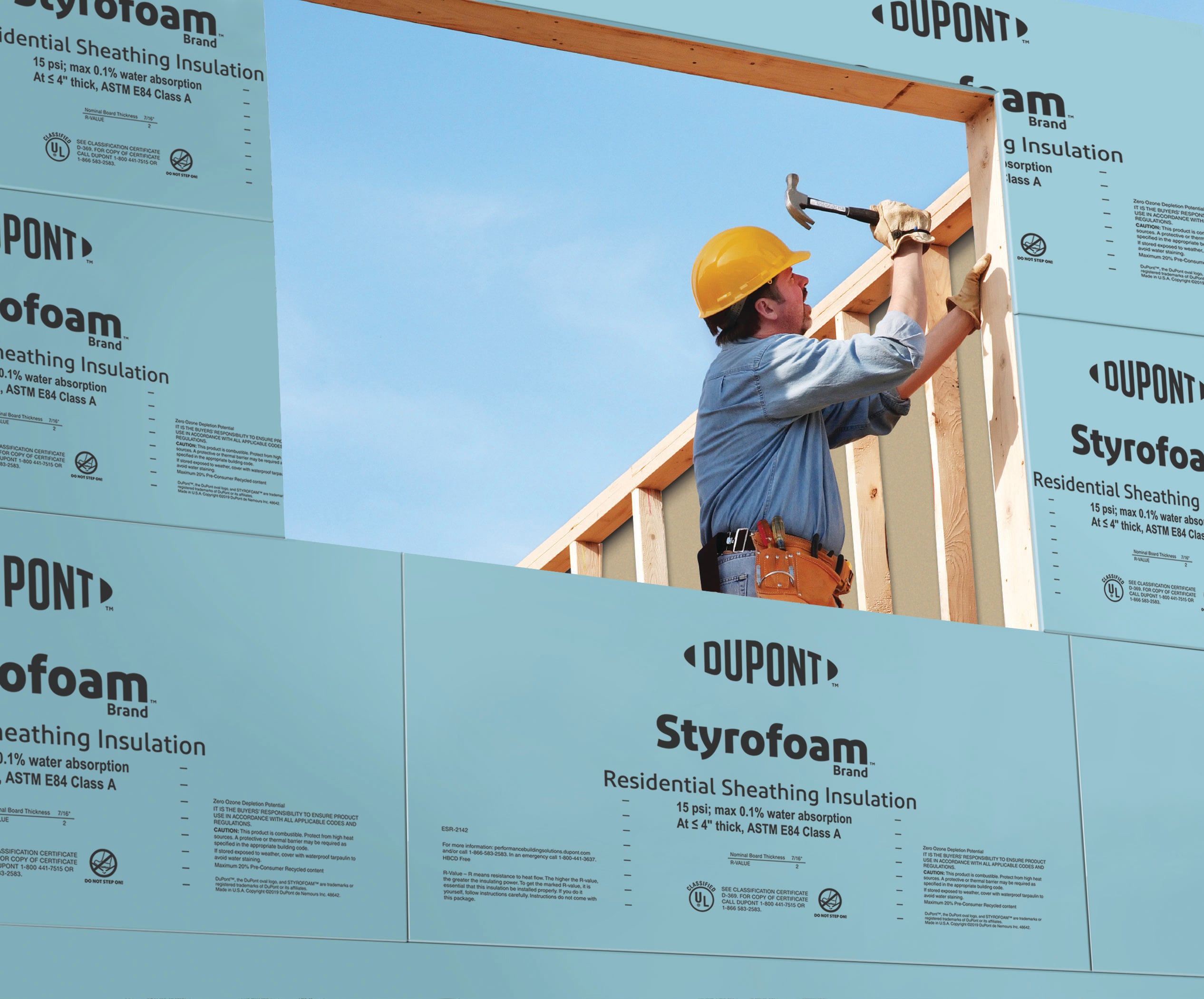 STYROFOAM R-4, 0.78-in x 4-ft x 8-ft Residential Sheathing Faced Polystyrene  Board Insulation in the Board Insulation department at