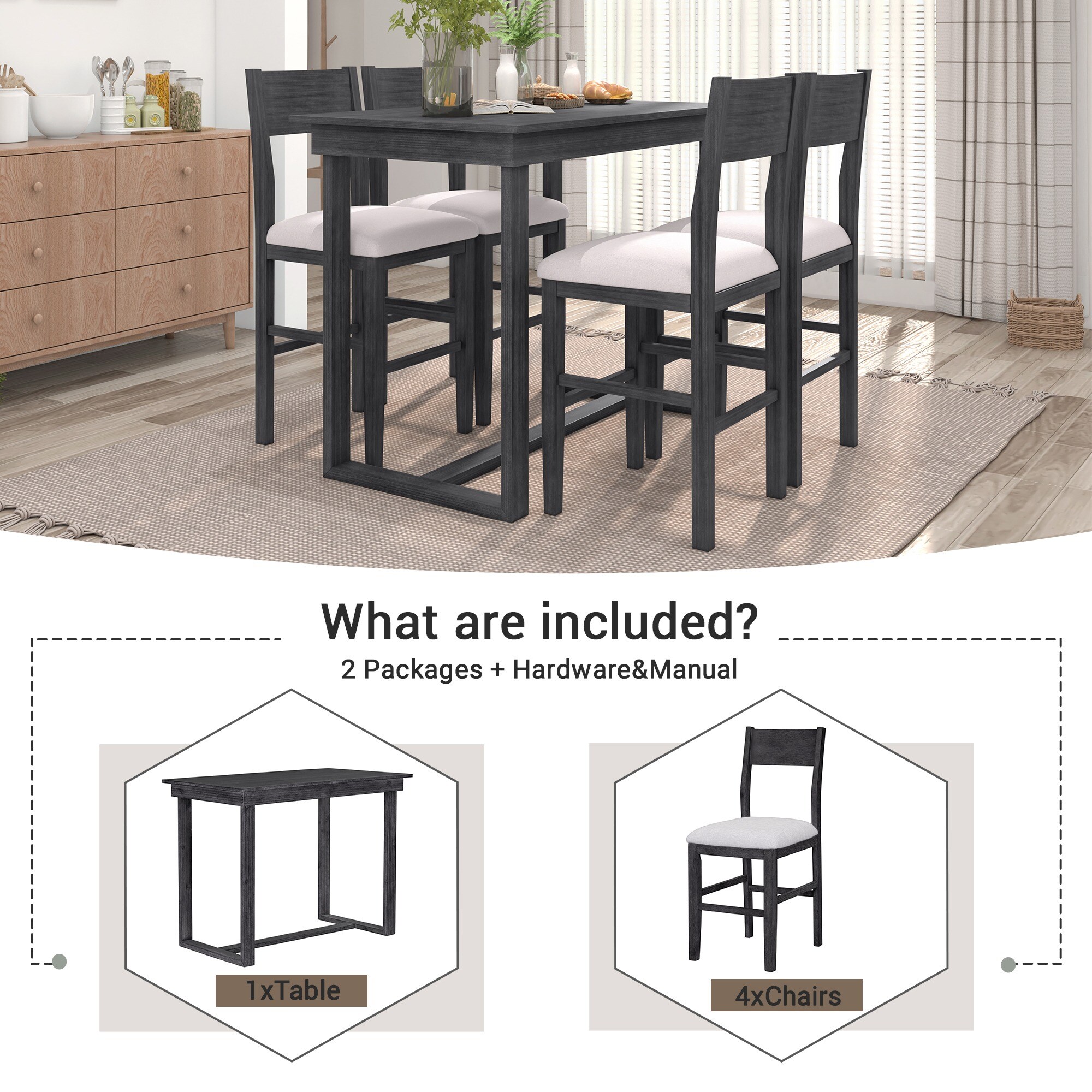 HyperDrop Cart W-N717S000230E Dining-Sets - View #3
