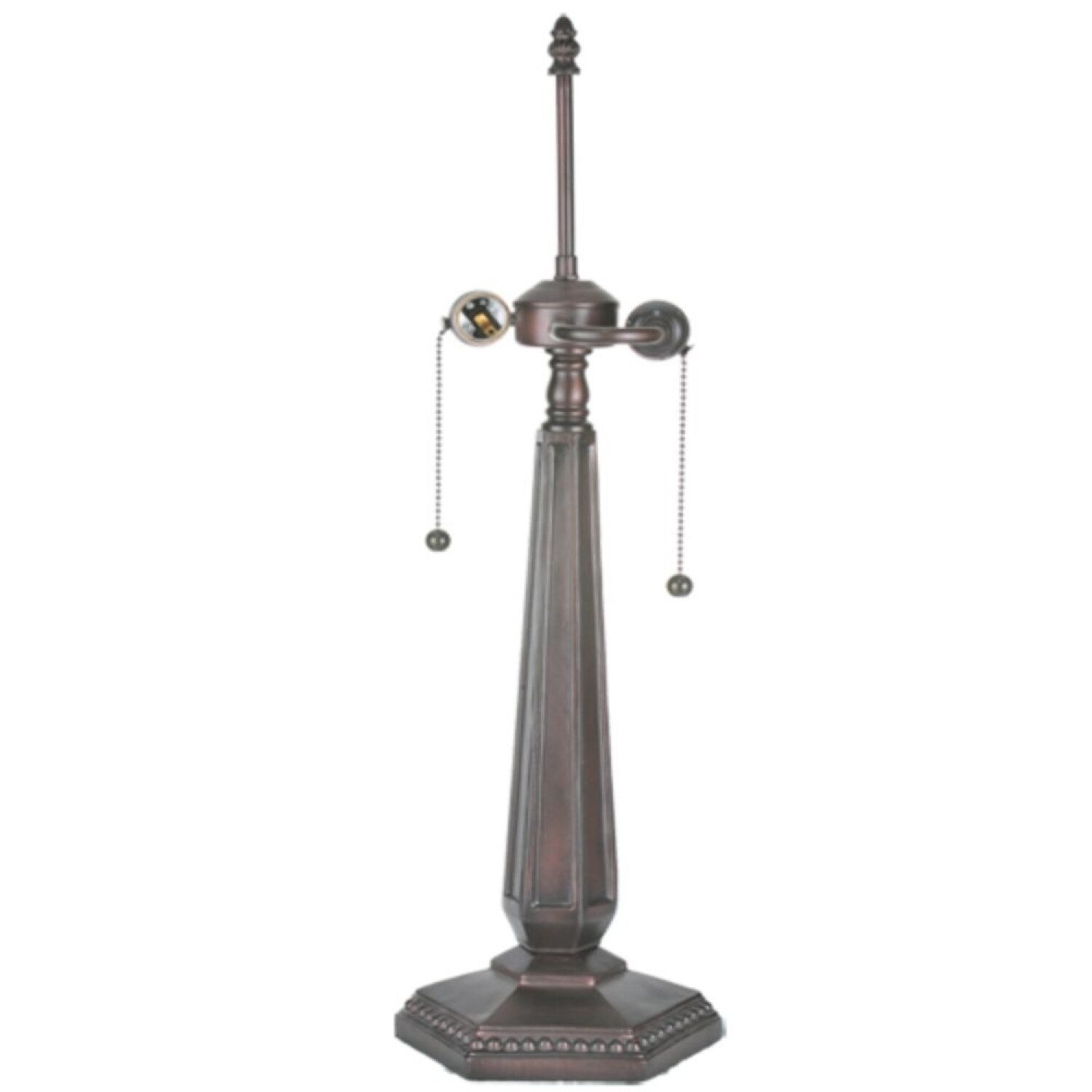 Meyda Tiffany Lighting 10134 25 in. H Hex Diamond Mission 2Lt Table Base