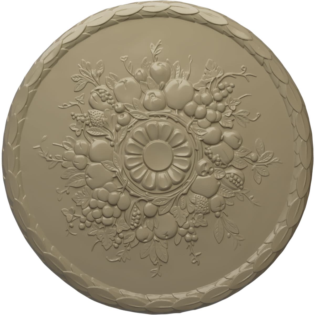 Ekena Millwork CM22ATGDF Anthony Harvest 22.5-in W x 22.5-in L Painted Gobi Desert Polyurethane Whole Ceiling Medallion